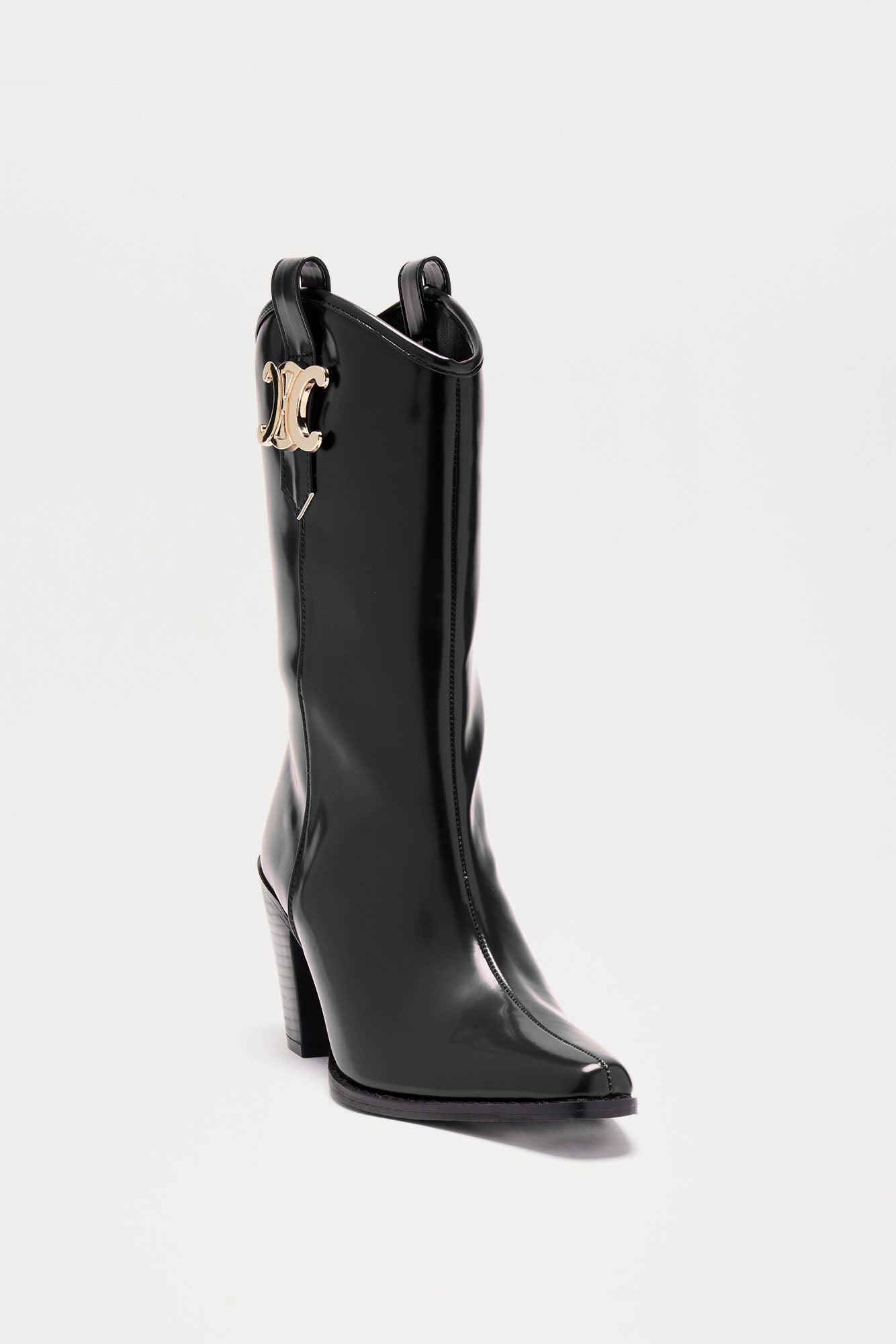 Clover Cowboy Boots - Black - Image 3