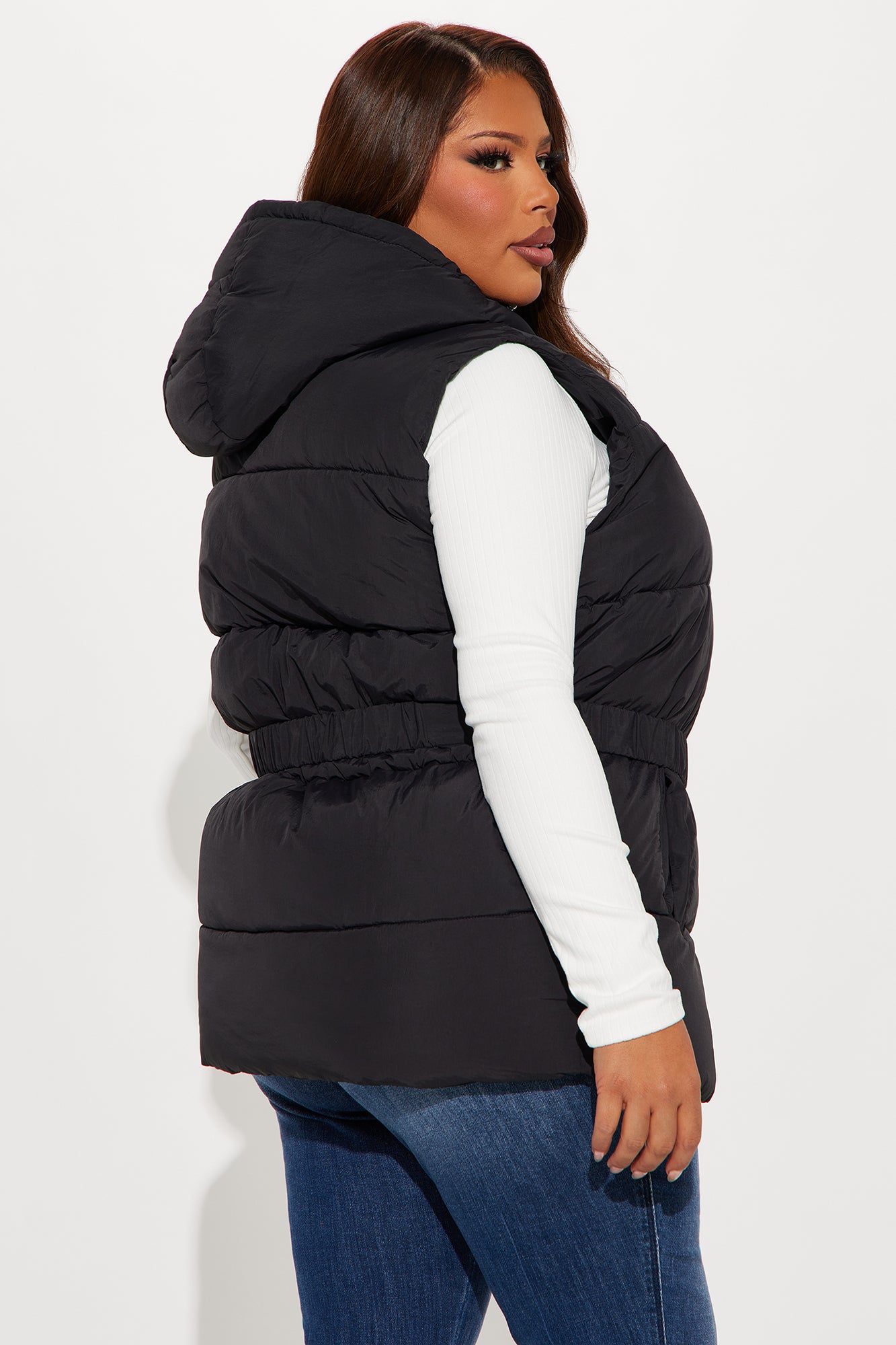 Hold You Down Puffer Vest - Black - Image 9