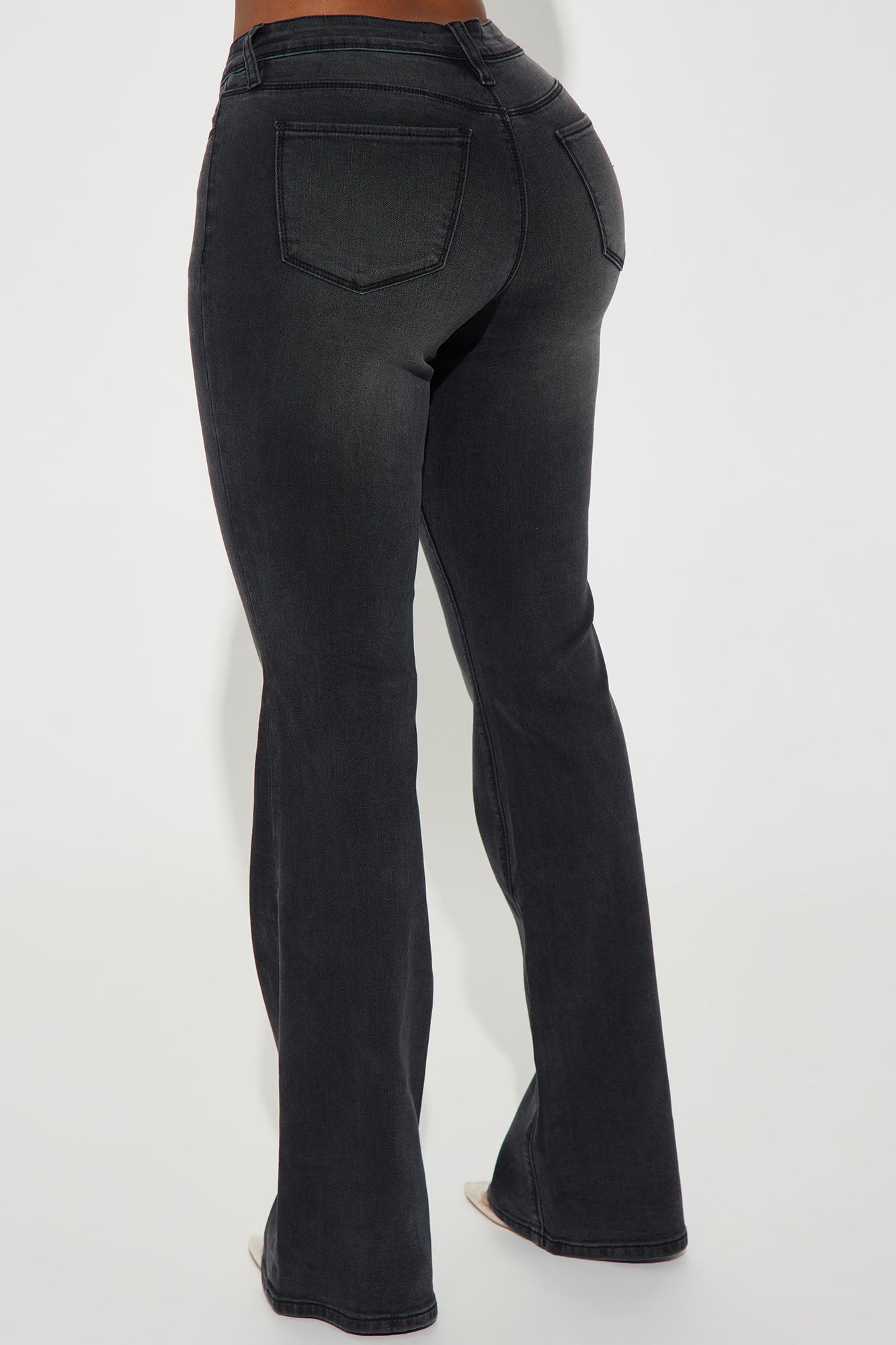 Lost Without You Soft Stretch Bootcut Jeans - Black Wash - Image 3
