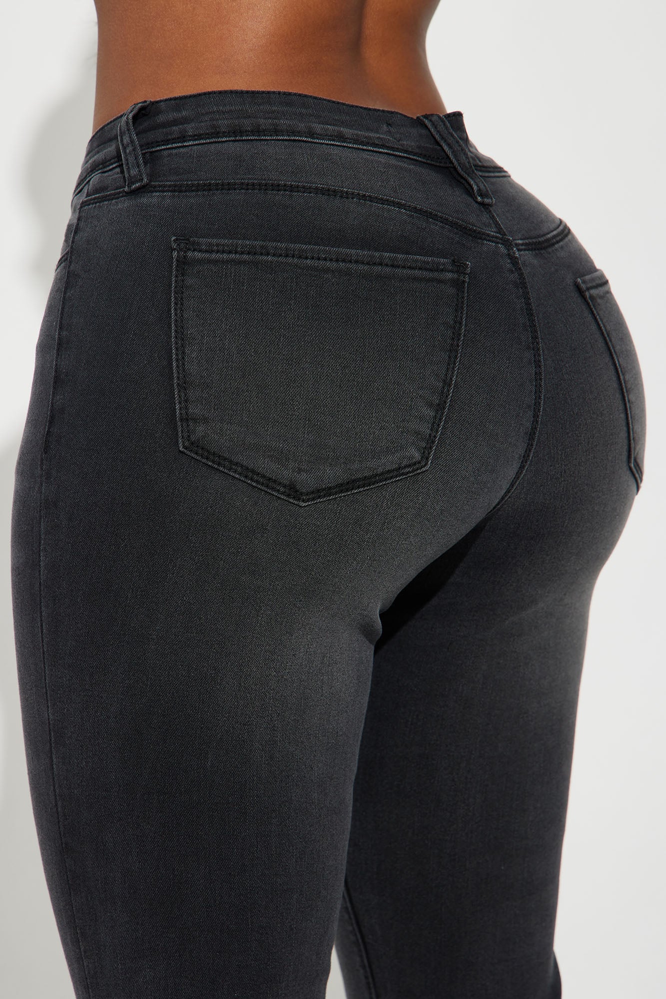Lost Without You Soft Stretch Bootcut Jeans - Black Wash - Image 4