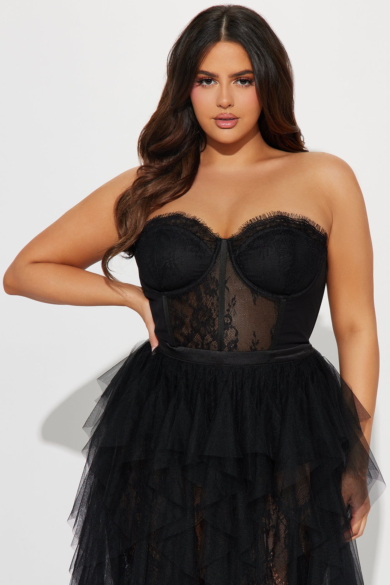 Anastasia Tulle Maxi Dress - Black - Image 8