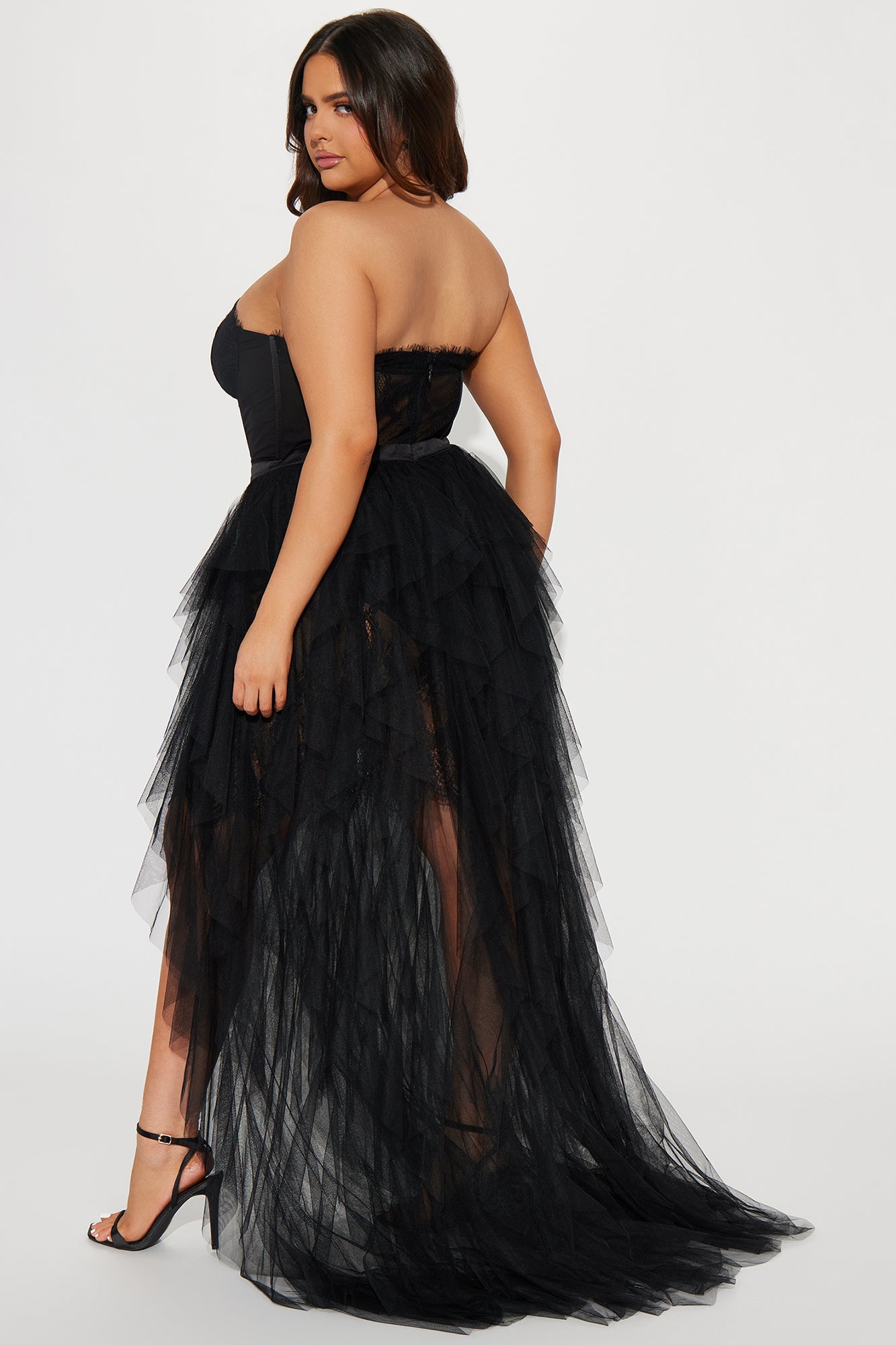 Anastasia Tulle Maxi Dress - Black - Image 9