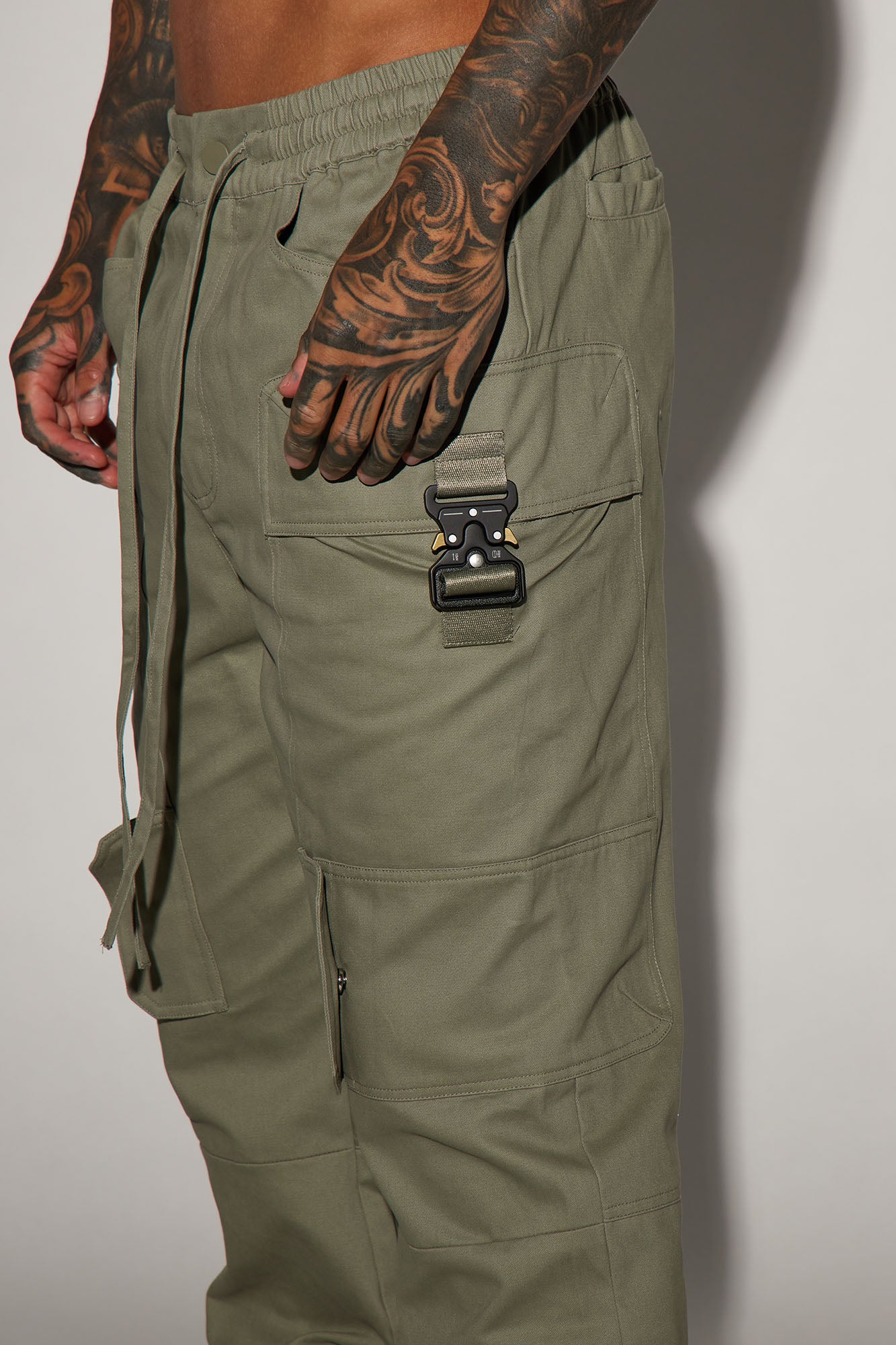 Perfection Is Perfected Utility Straight Cargo Pants - Olive - Image 4