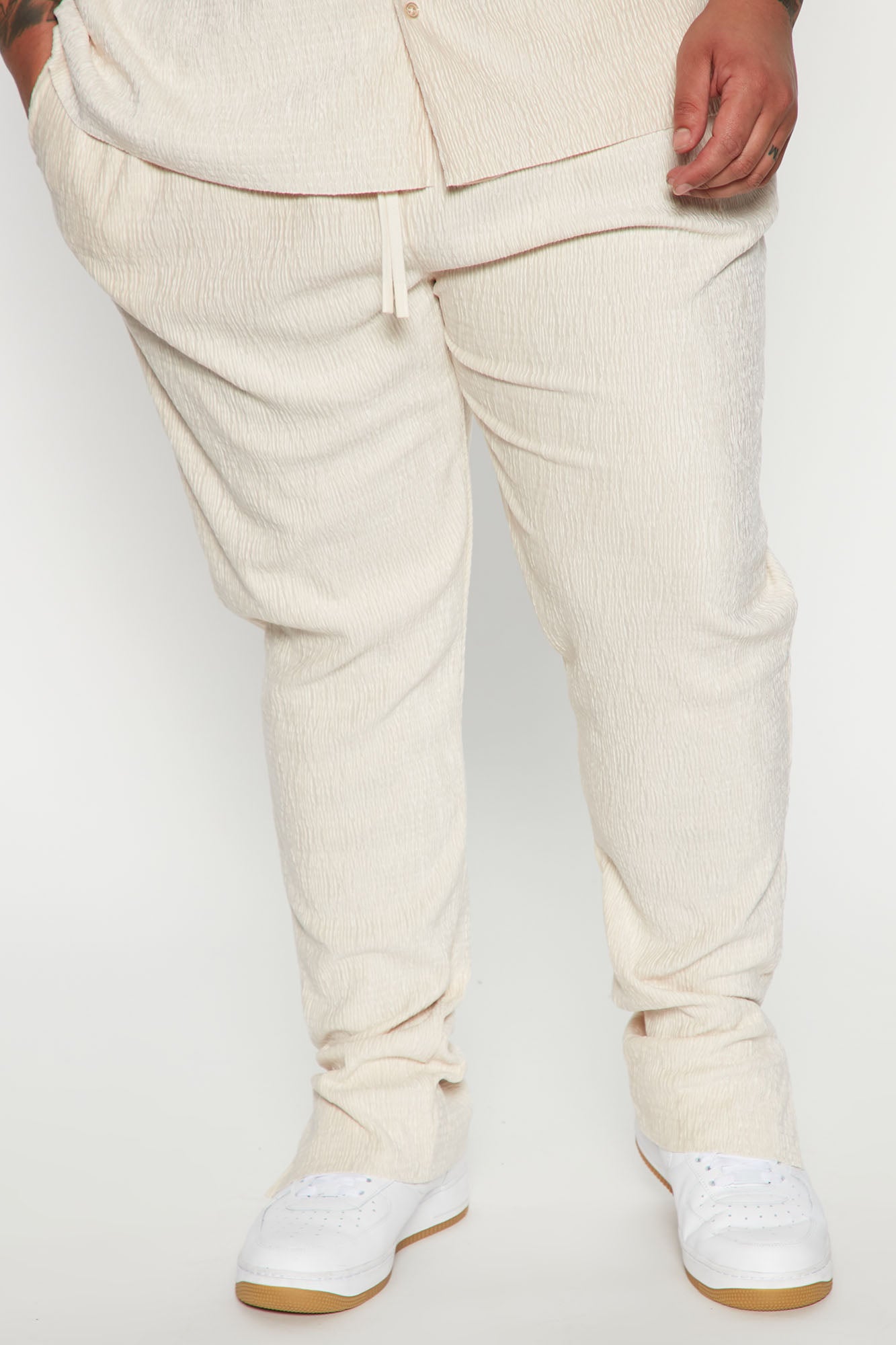 Wavy Textured Slim Pant - OffWhite - Image 5