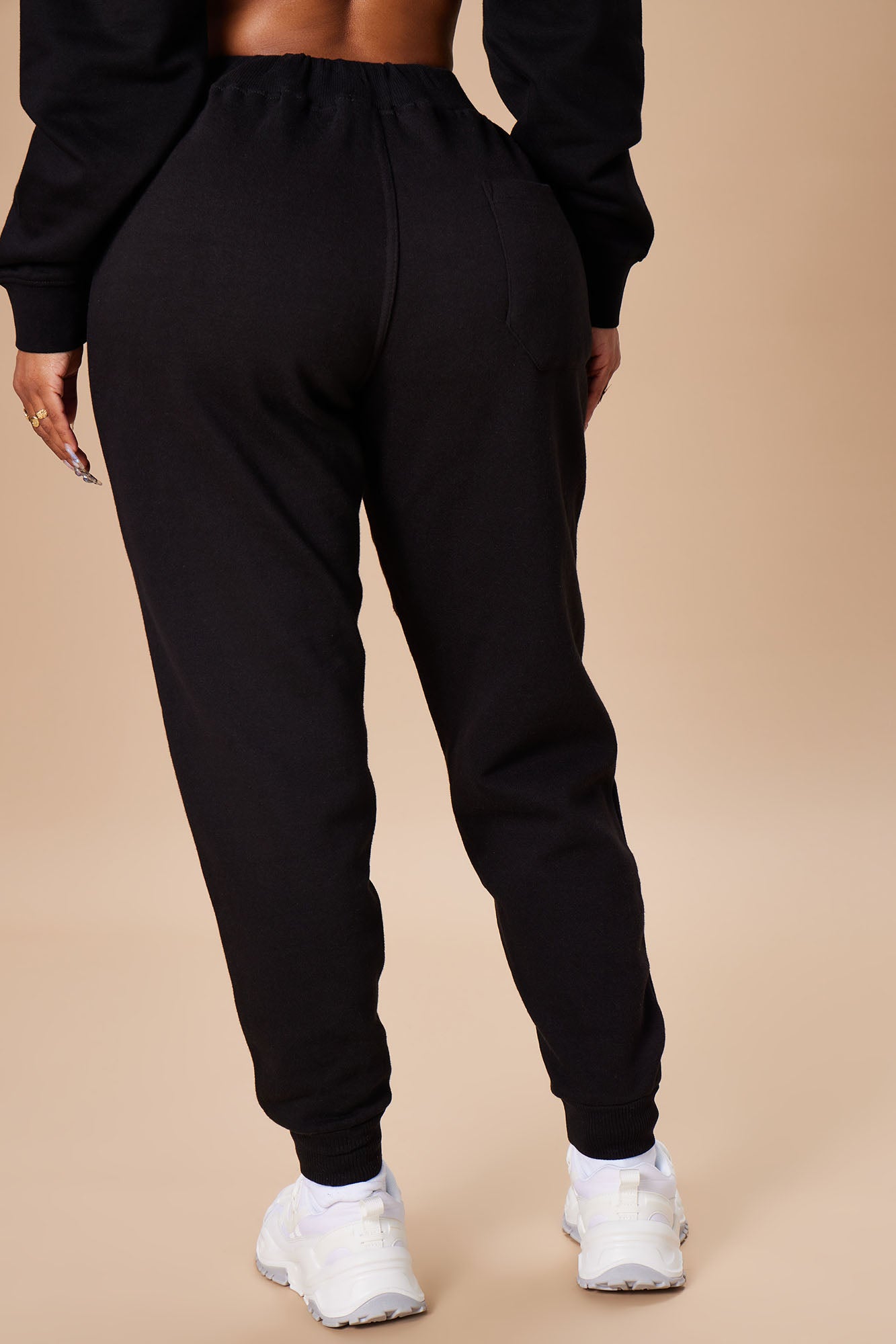 Stole Your Boyfriend's Oversized Jogger - Black - Image 4