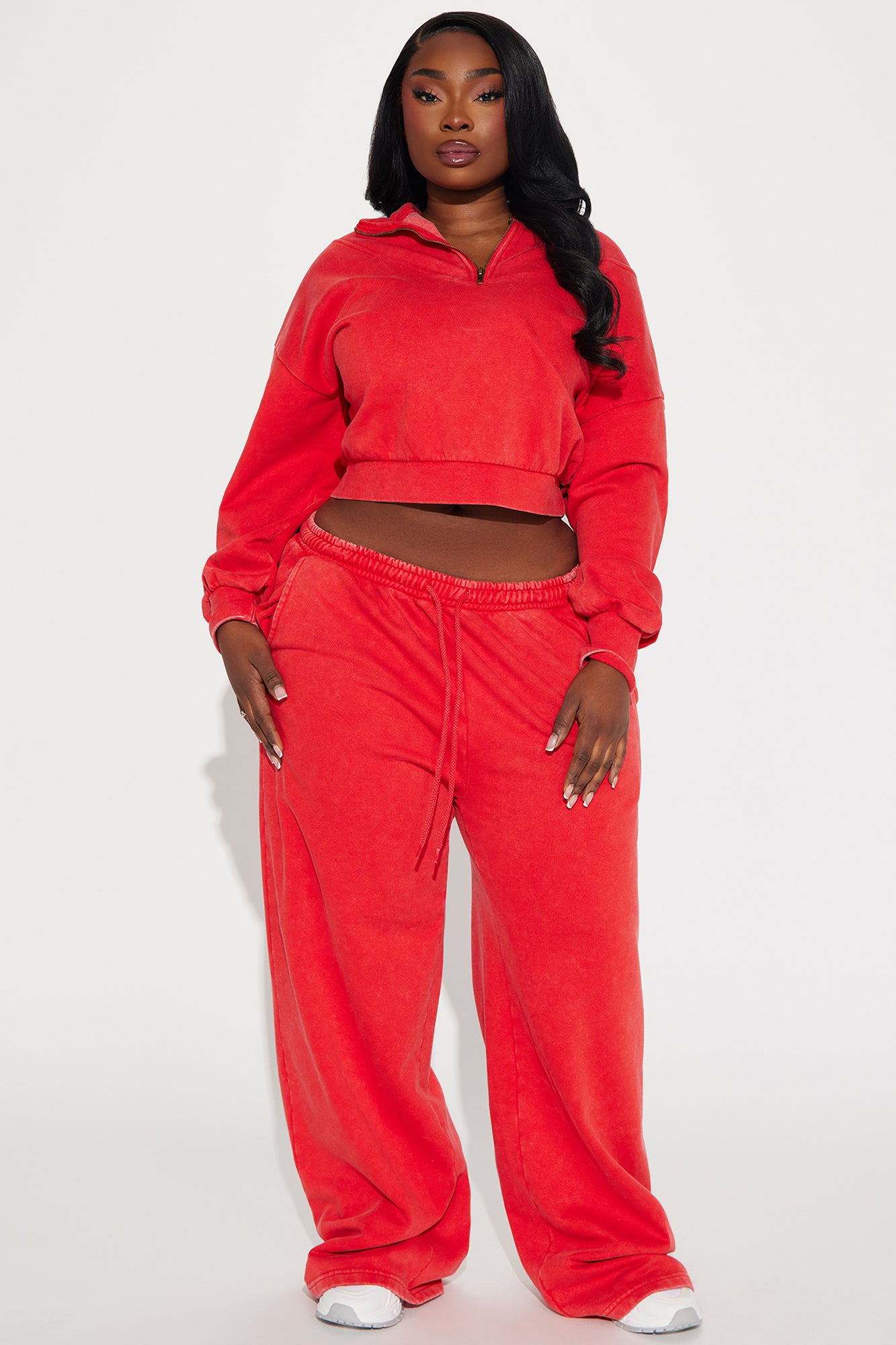 Rested Lounge Wide Leg Jogger - Red - Image 5