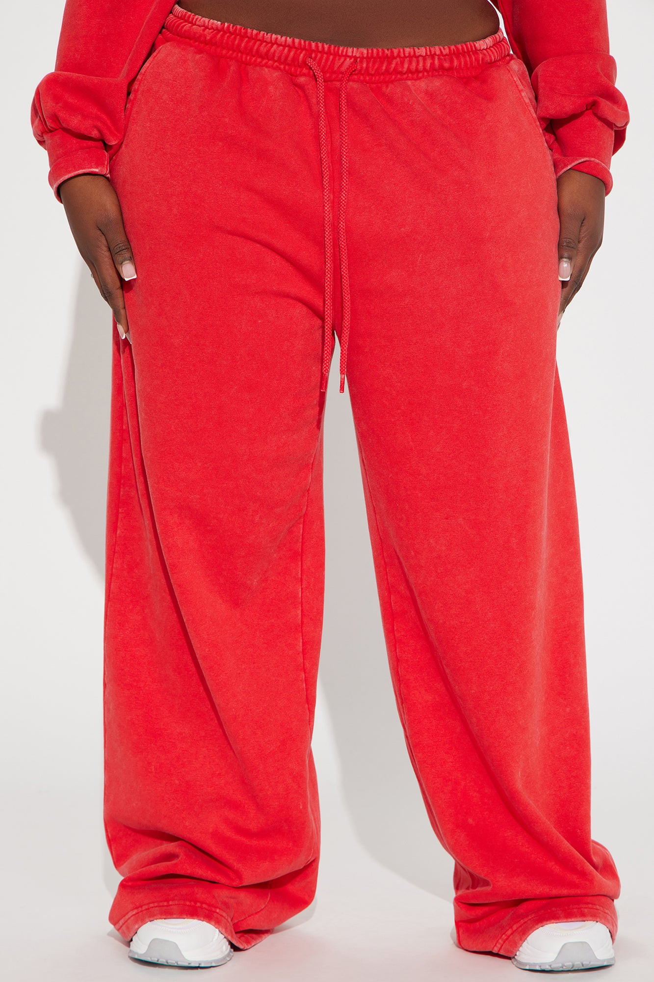 Rested Lounge Wide Leg Jogger - Red - Image 6