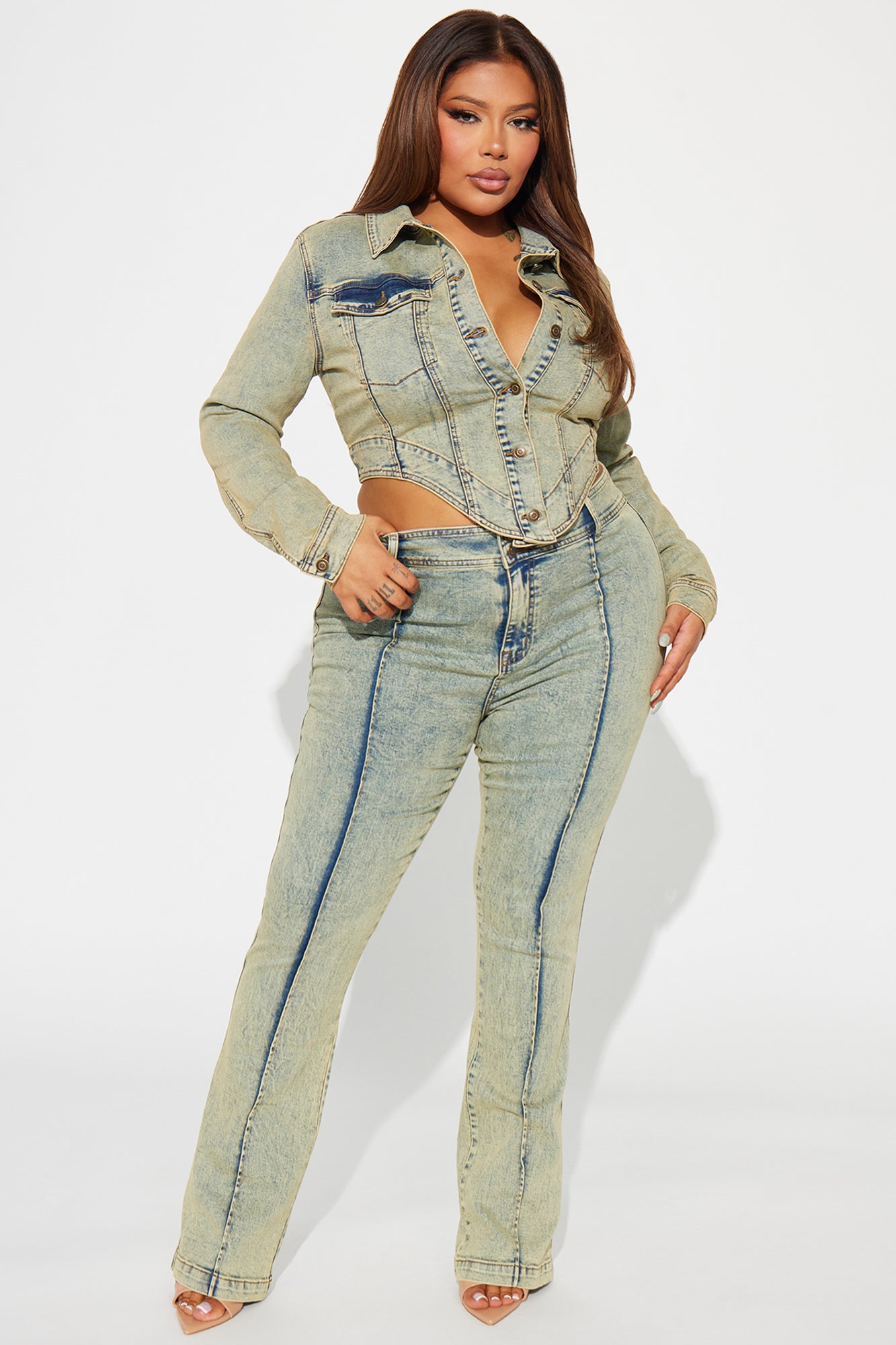 Vittoria Tinted Stretch Skinny Jeans - Light Wash - Image 5