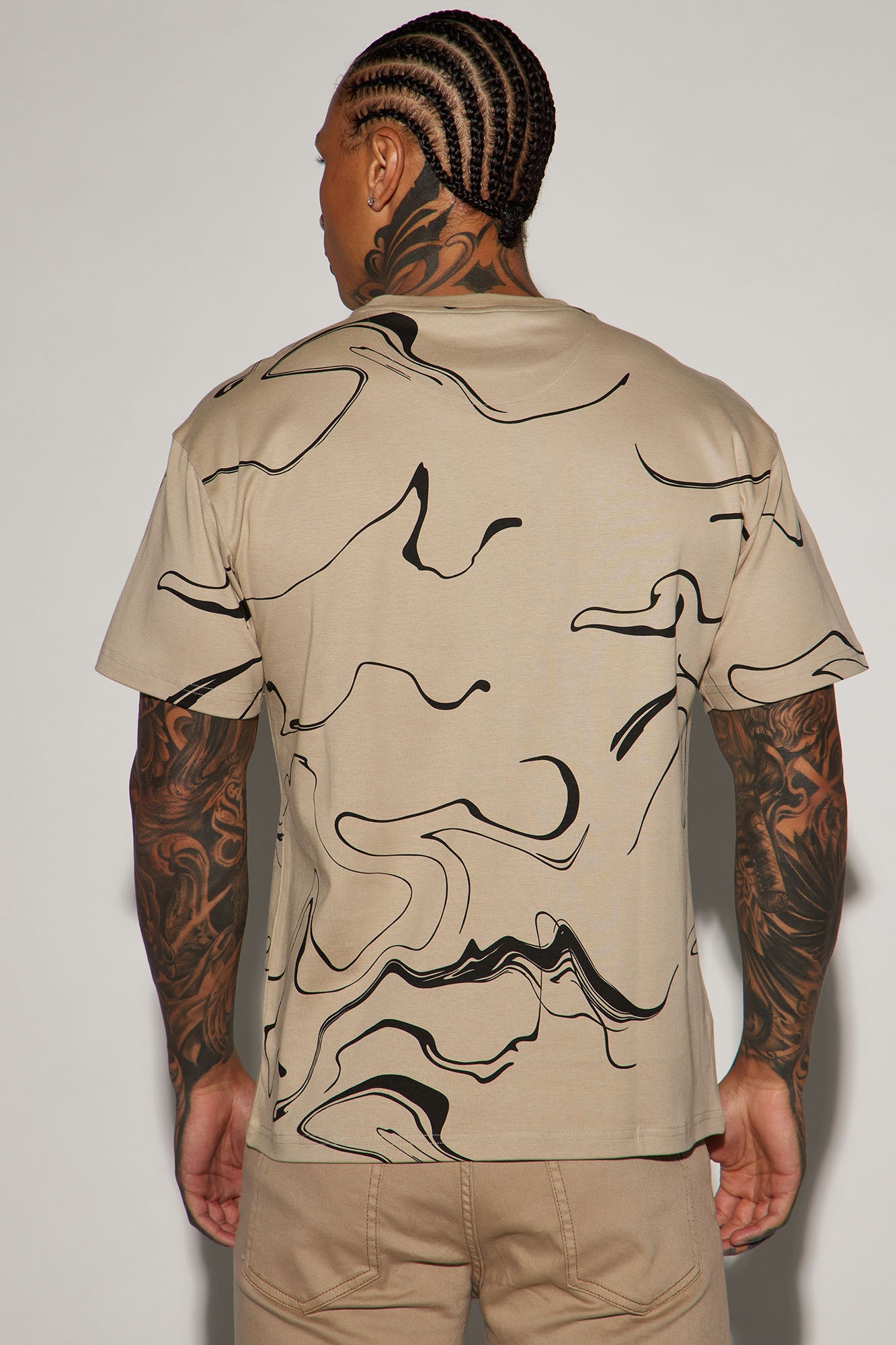 All In Marble Short Sleeve Tee - Taupe/combo - Image 4