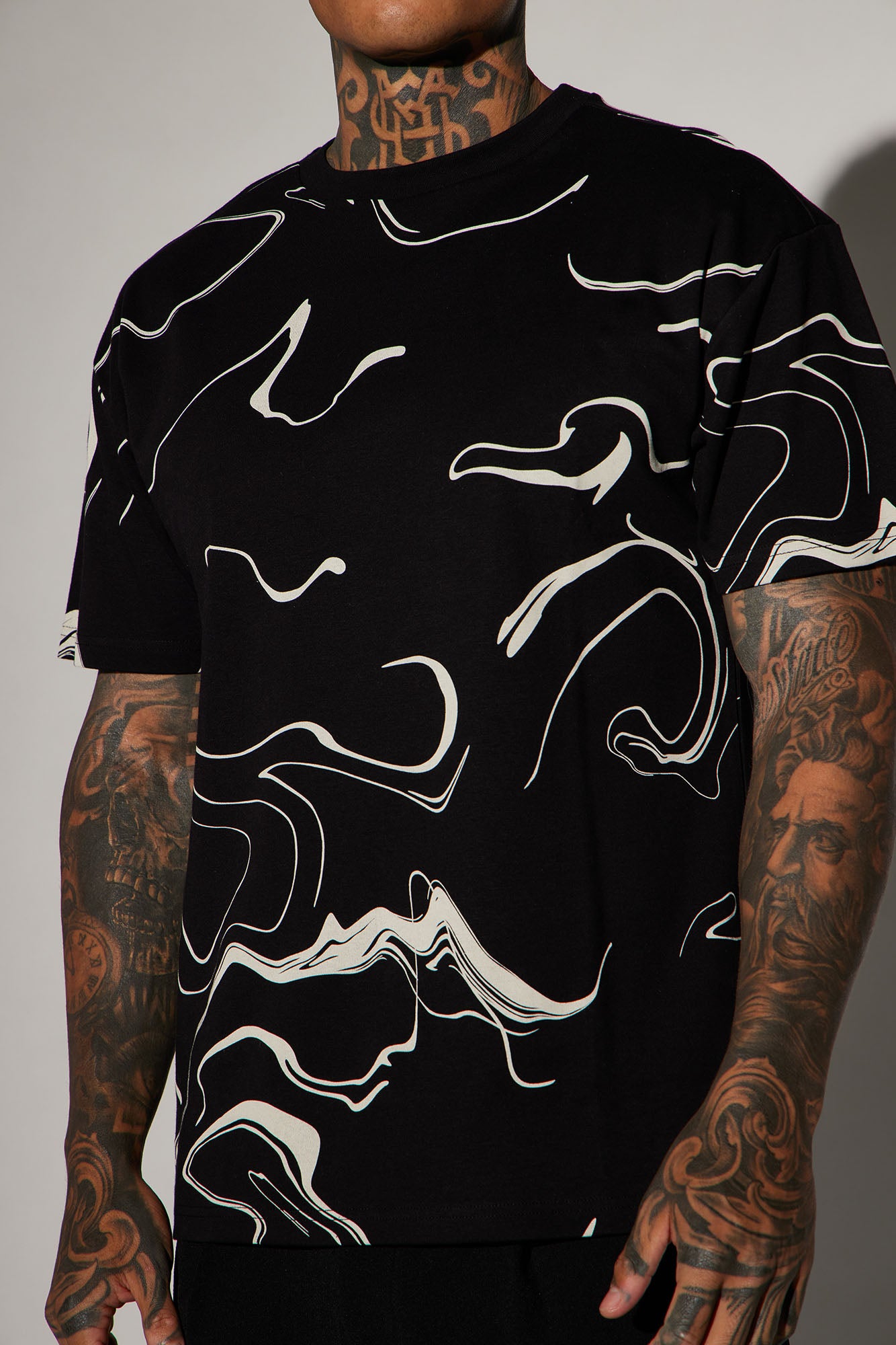 All In Marble Short Sleeve Tee - Black/combo - Image 3