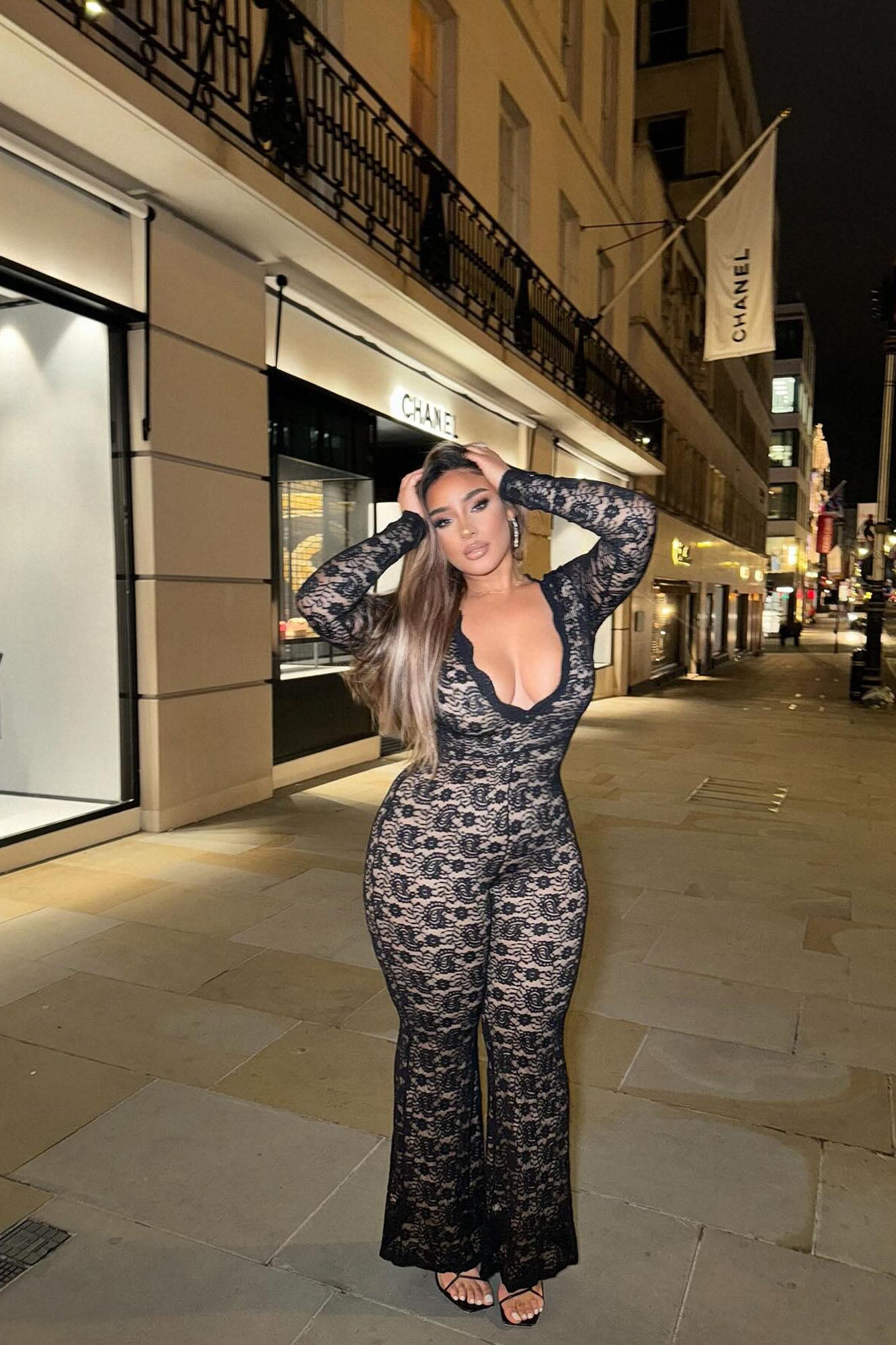 Laced Babe Jumpsuit - Black - Image 7