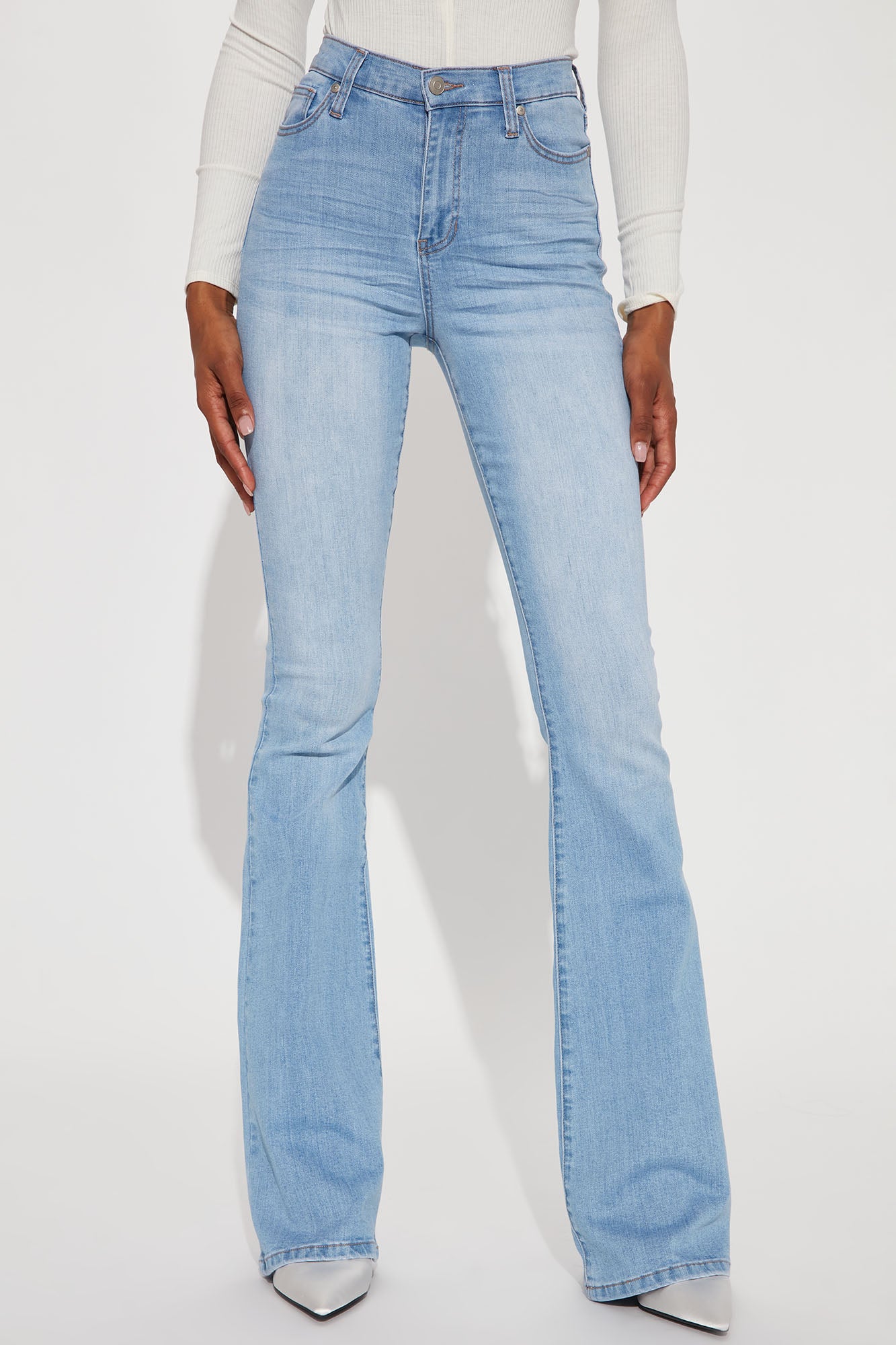 Tall Dare To Flare Jeans - Medium Blue Wash - Image 3