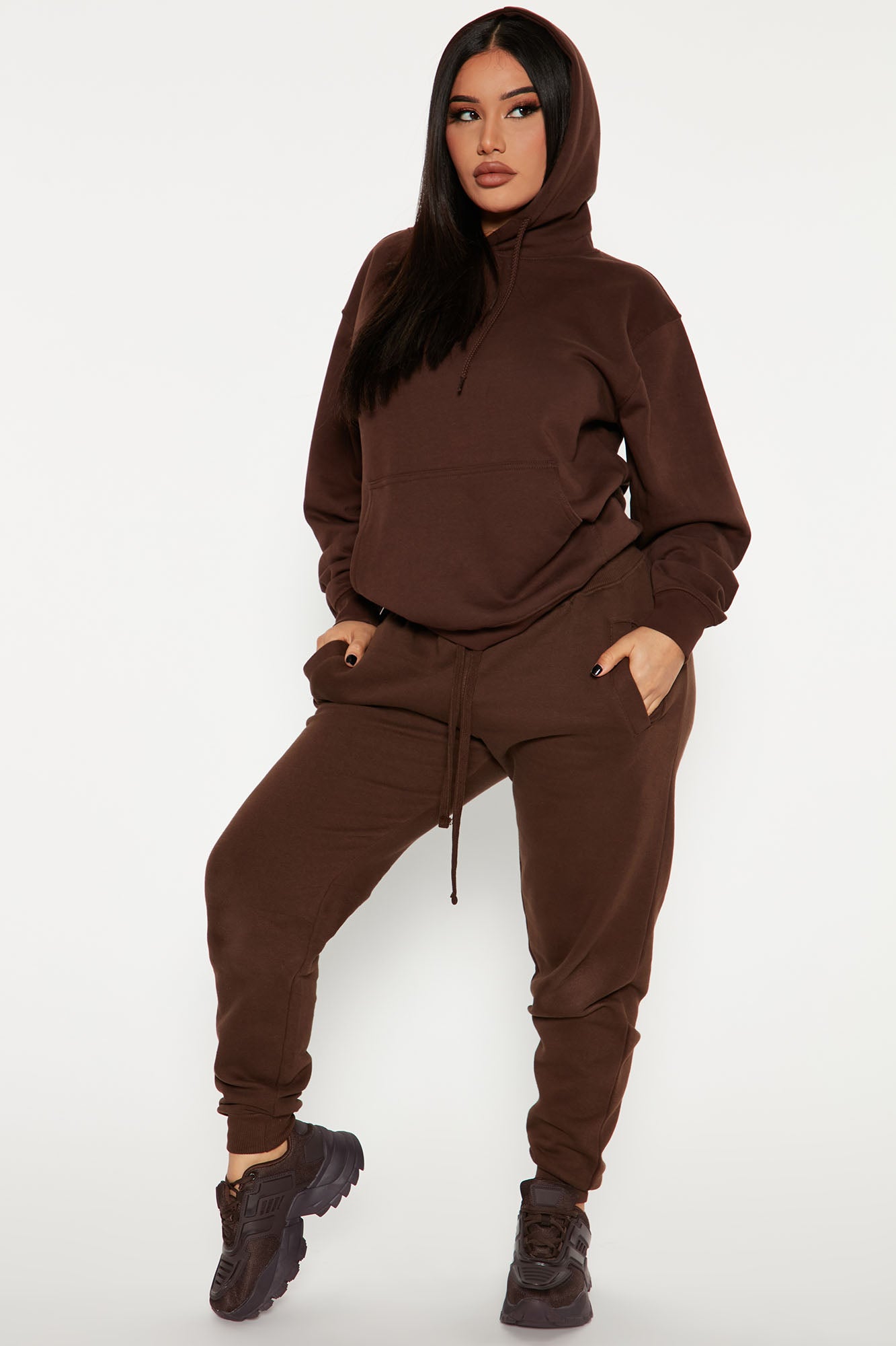 Stole Your Boyfriend's Oversized Jogger - Chocolate - Image 8
