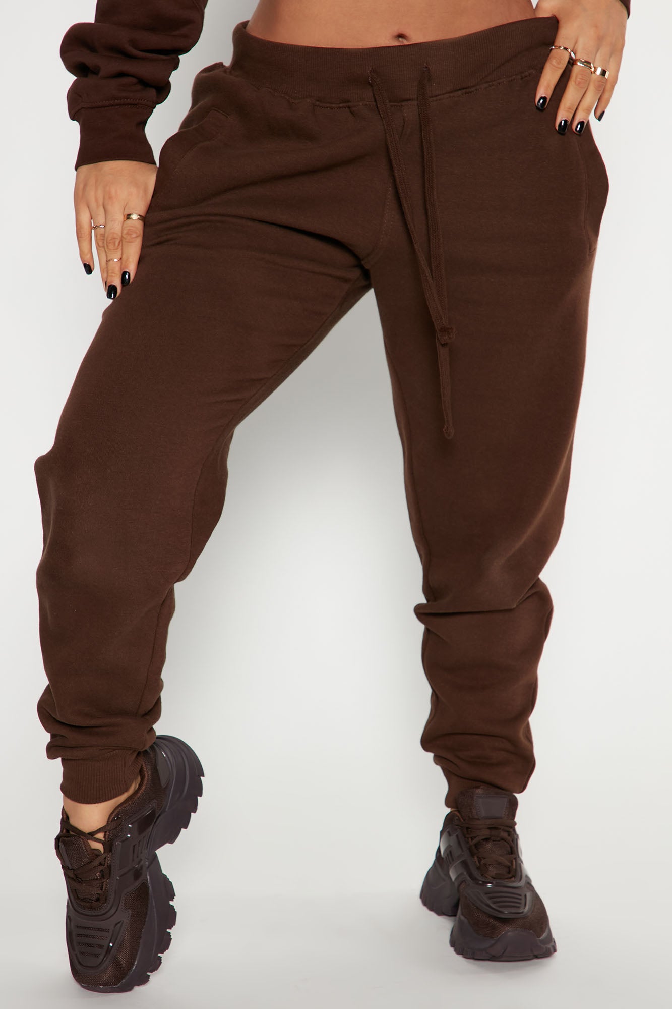 Stole Your Boyfriend's Oversized Jogger - Chocolate - Image 7