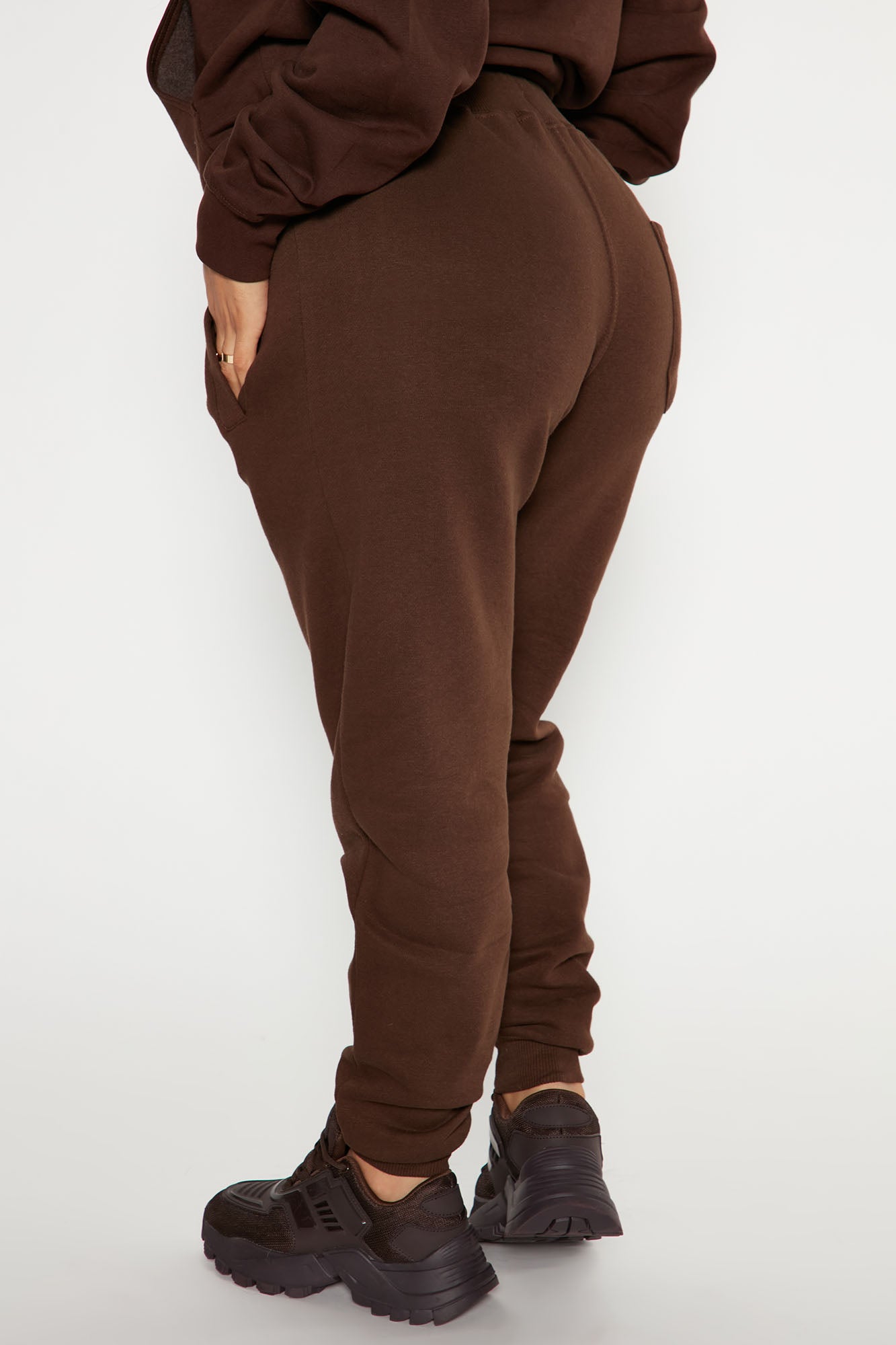 Stole Your Boyfriend's Oversized Jogger - Chocolate - Image 9