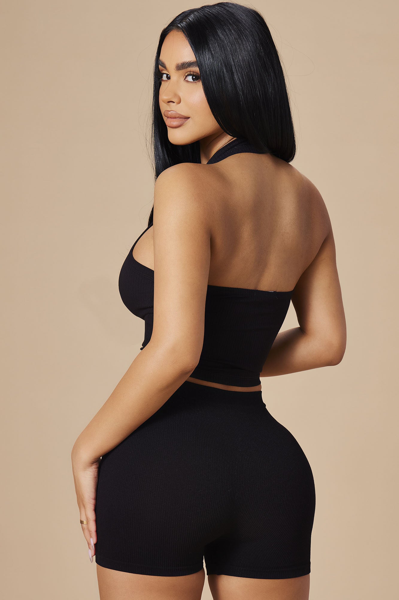 The New Me Halter Top - Black - Image 3