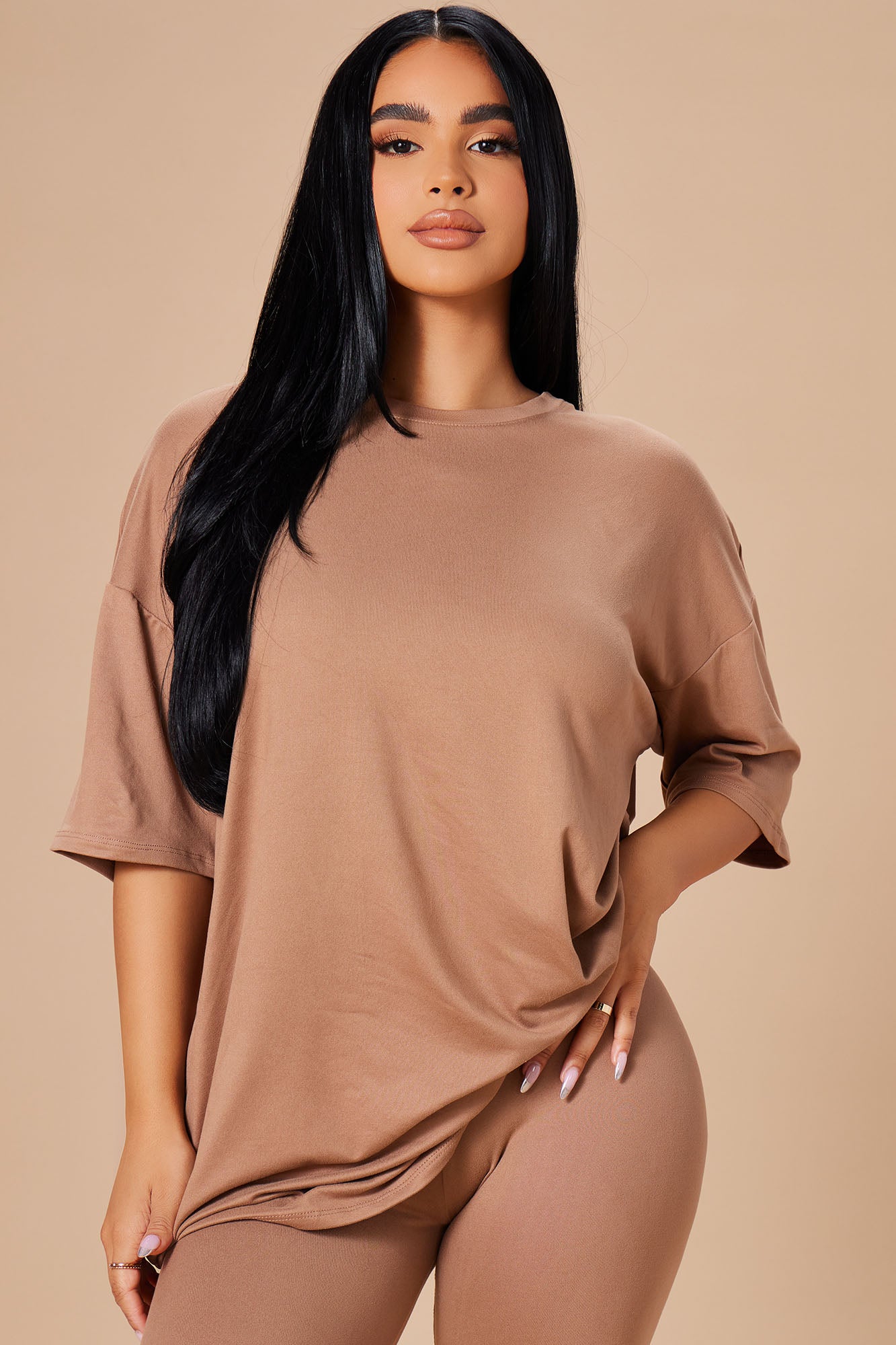 Weekend Vibes Legging Set - Mocha - Image 3