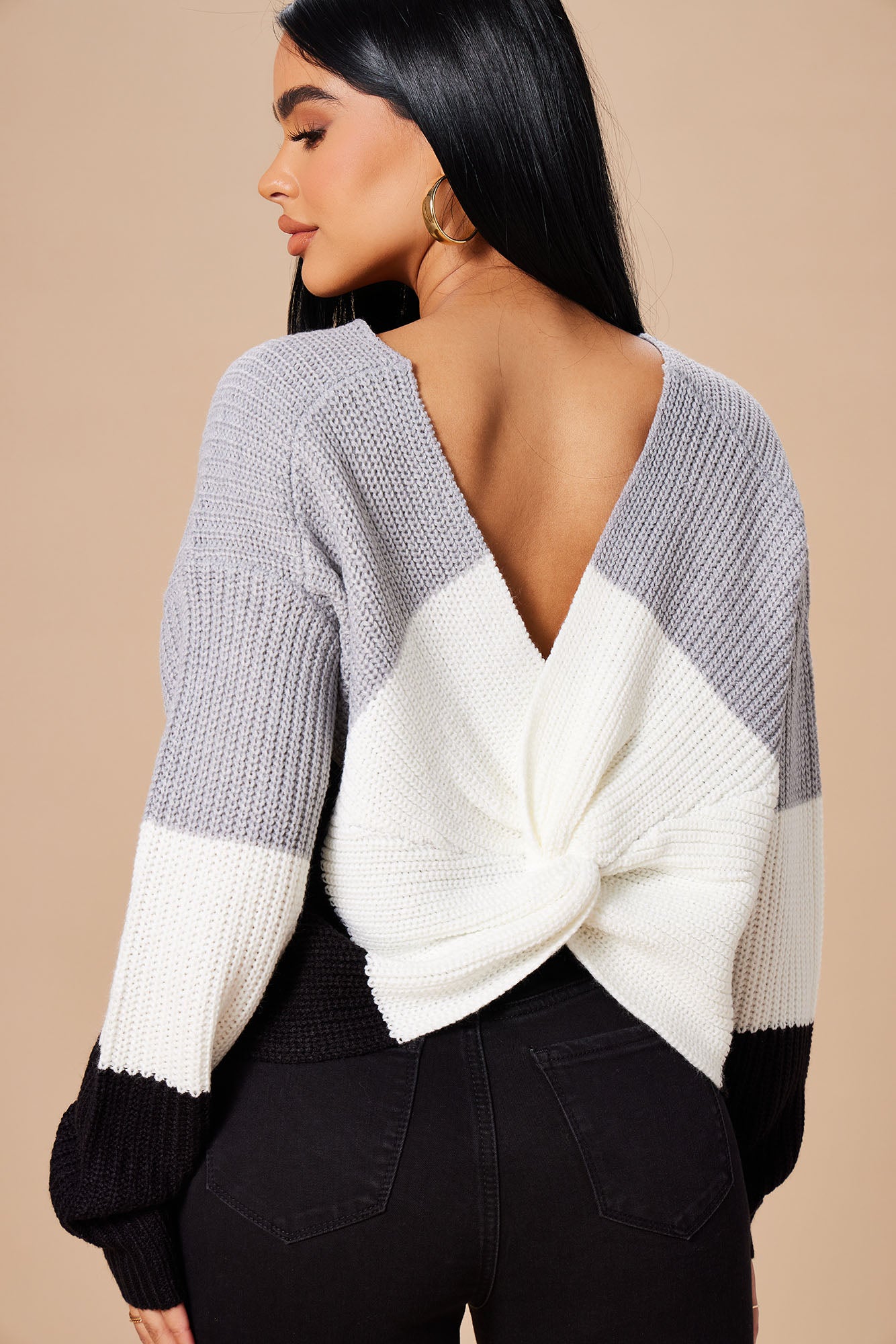 Just A Little Twisted Sweater - Black - Image 5