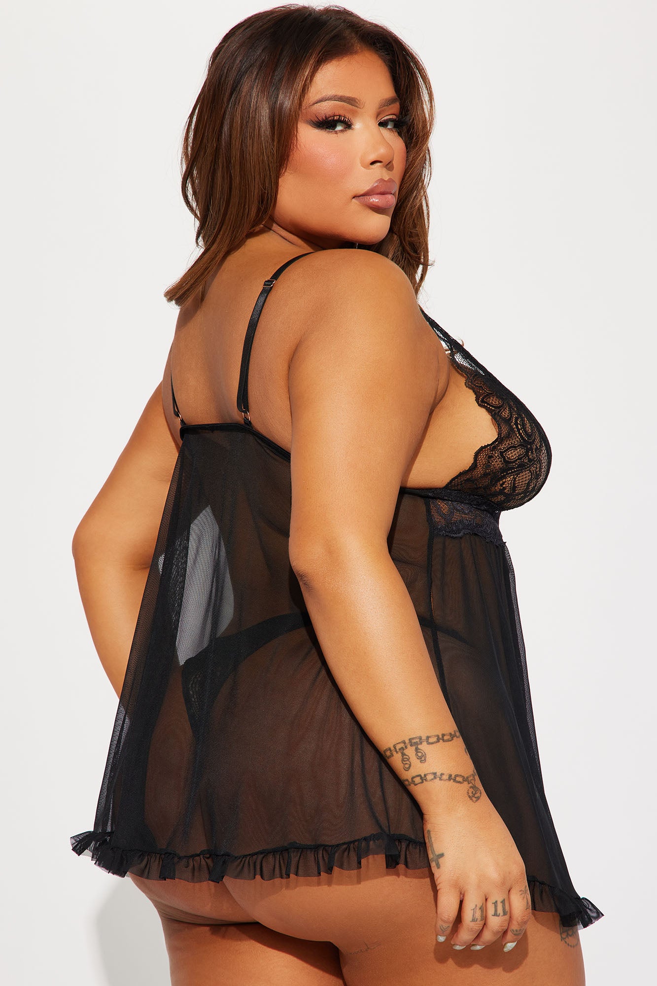 Stop Calling Lace Babydoll - Black - Image 6