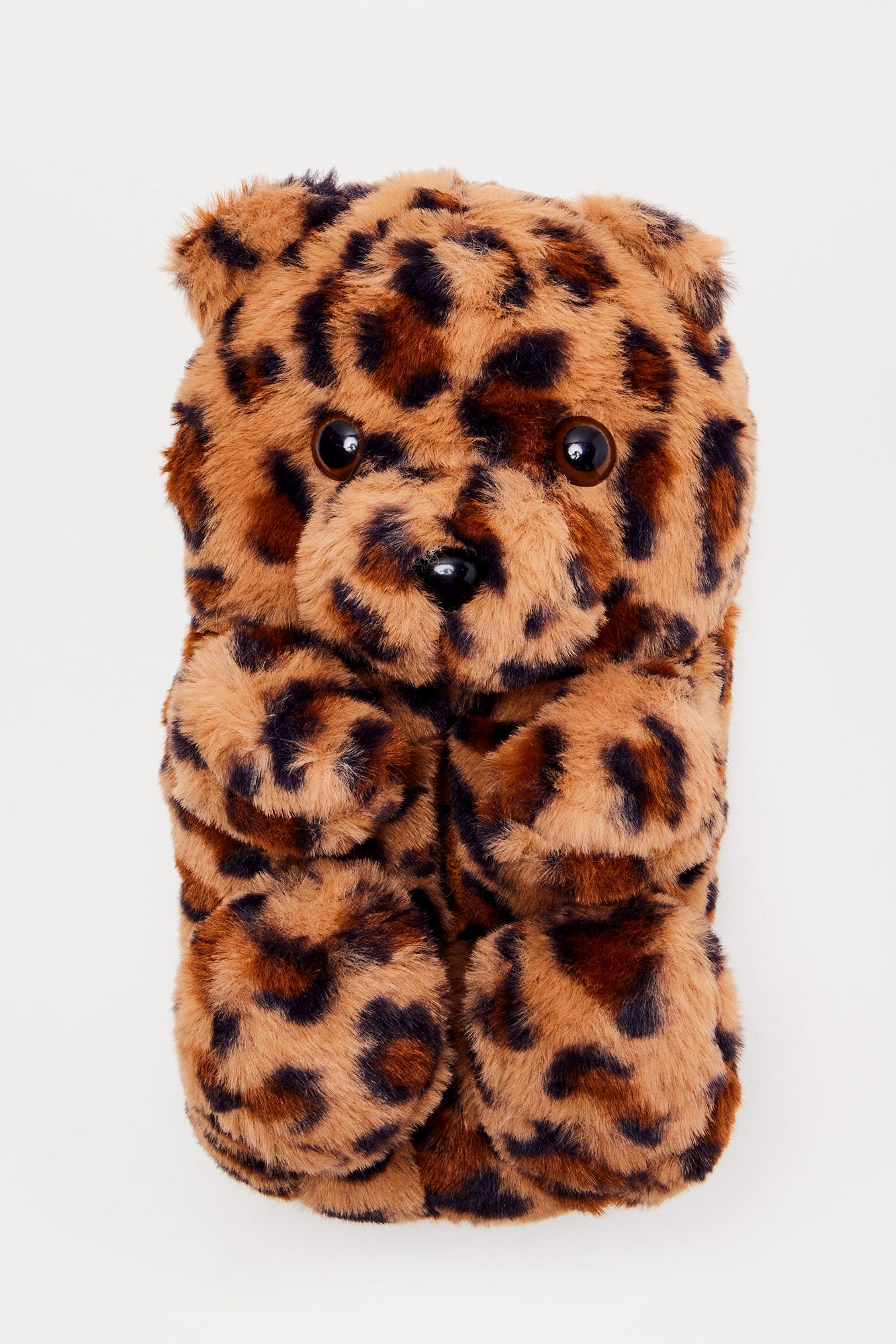 Cute And Cuddly Teddy Bear Slippers - Leopard - Image 3