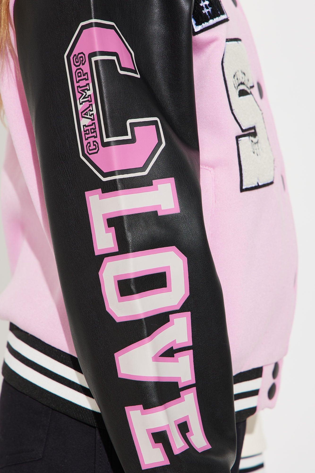 Mini Super Athletic Varsity Jacket - Neon Pink/combo - Image 4