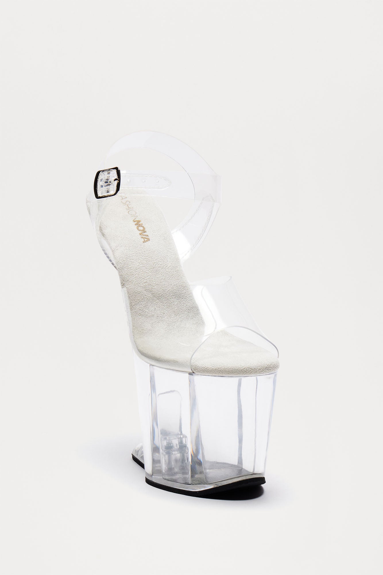 Lex Platform Clear Heels - Nude - Image 3