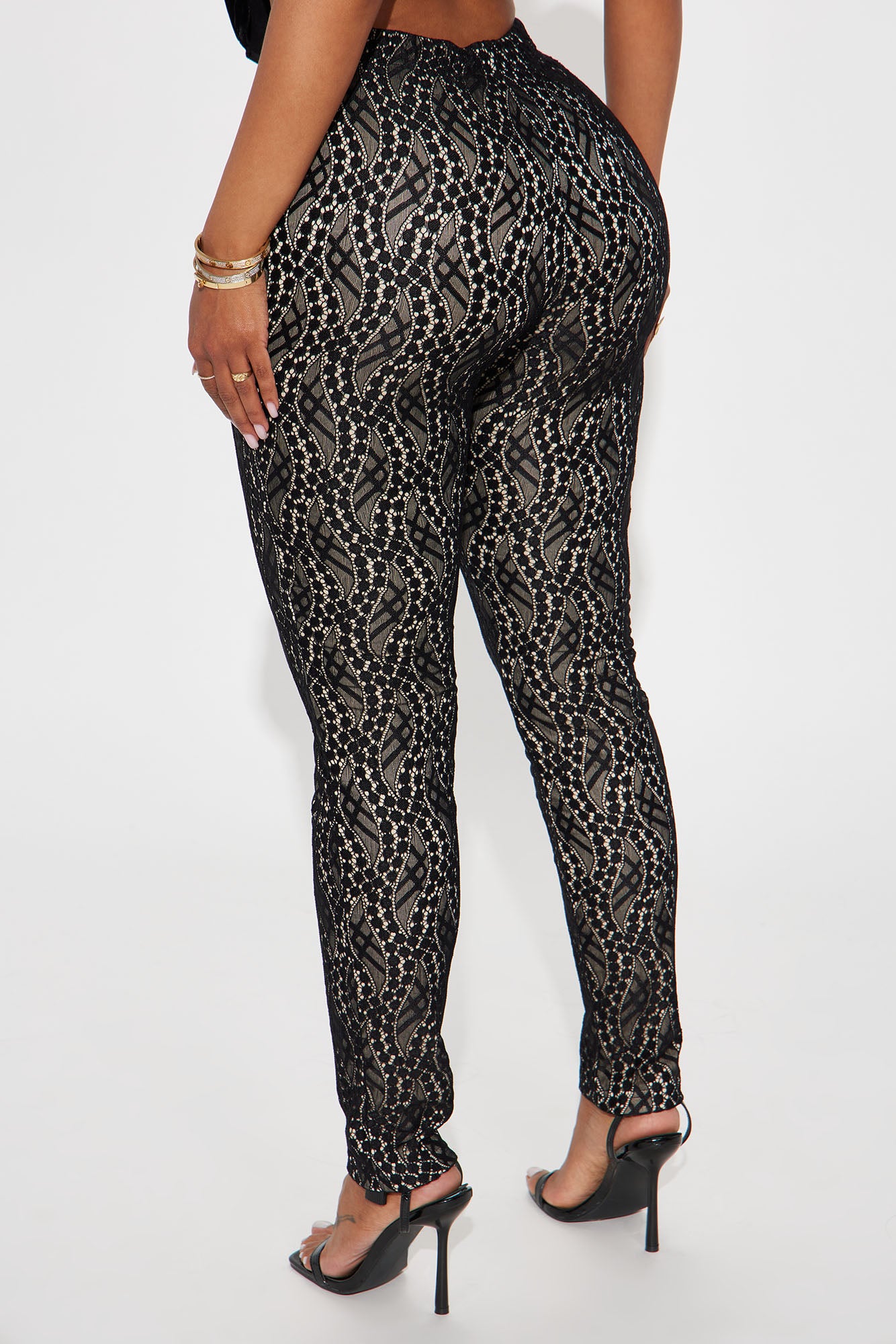 Call Me Up Lace Legging - Black/combo - Image 3