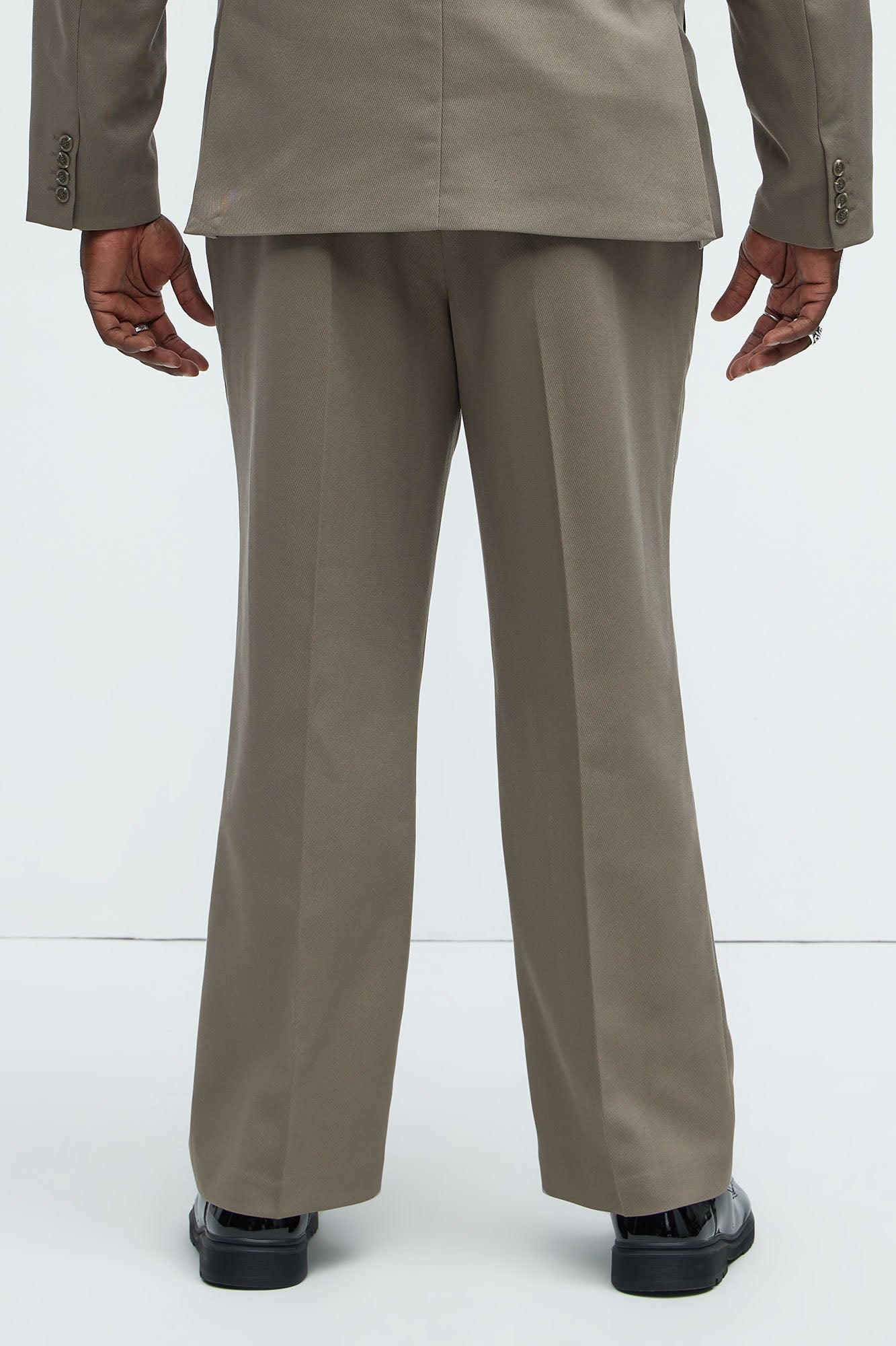 Kevin Twill Textured Straight Trousers - Brown - Image 10