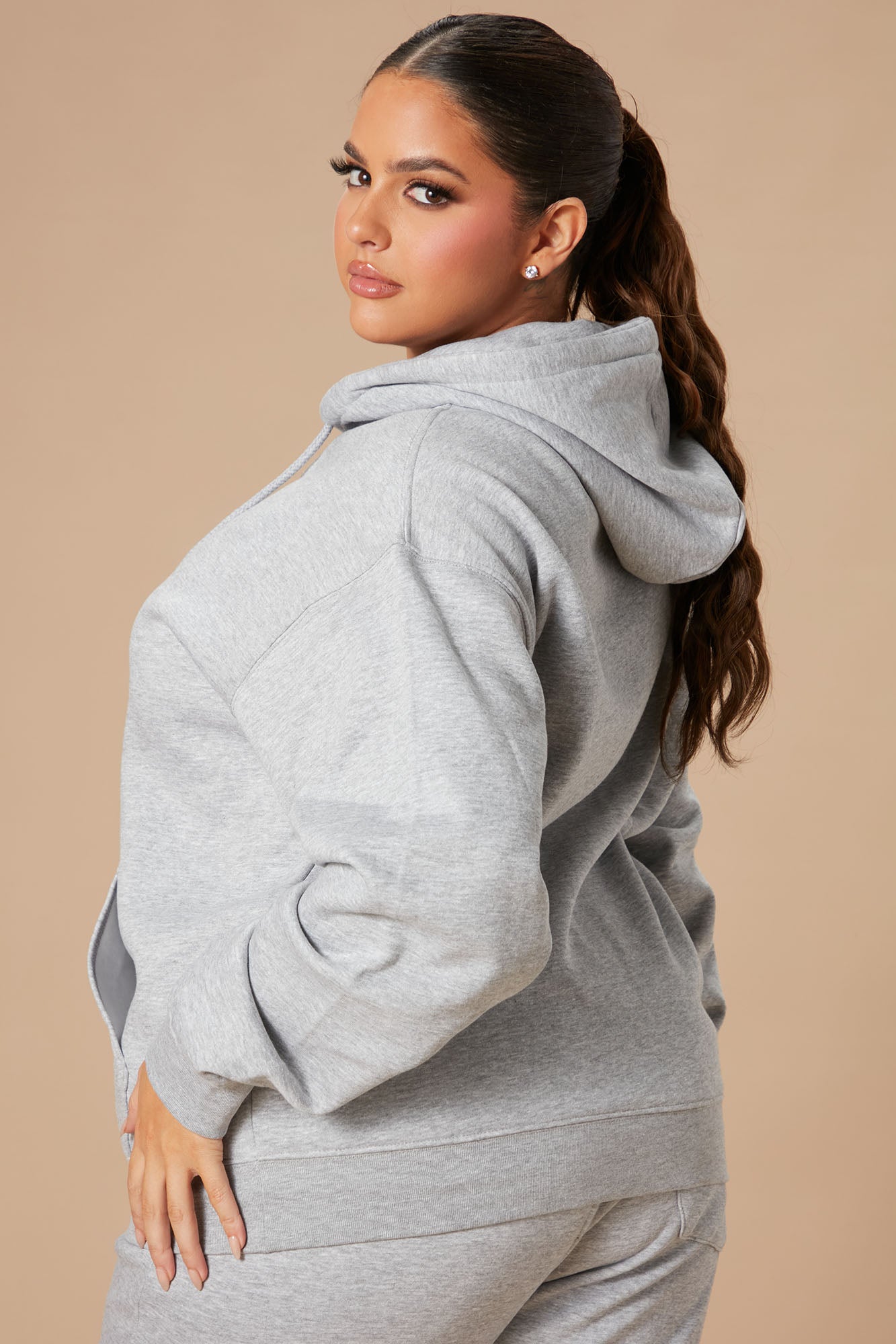 Stole Your Boyfriend's Oversized Hoodie - Heather Grey - Image 8