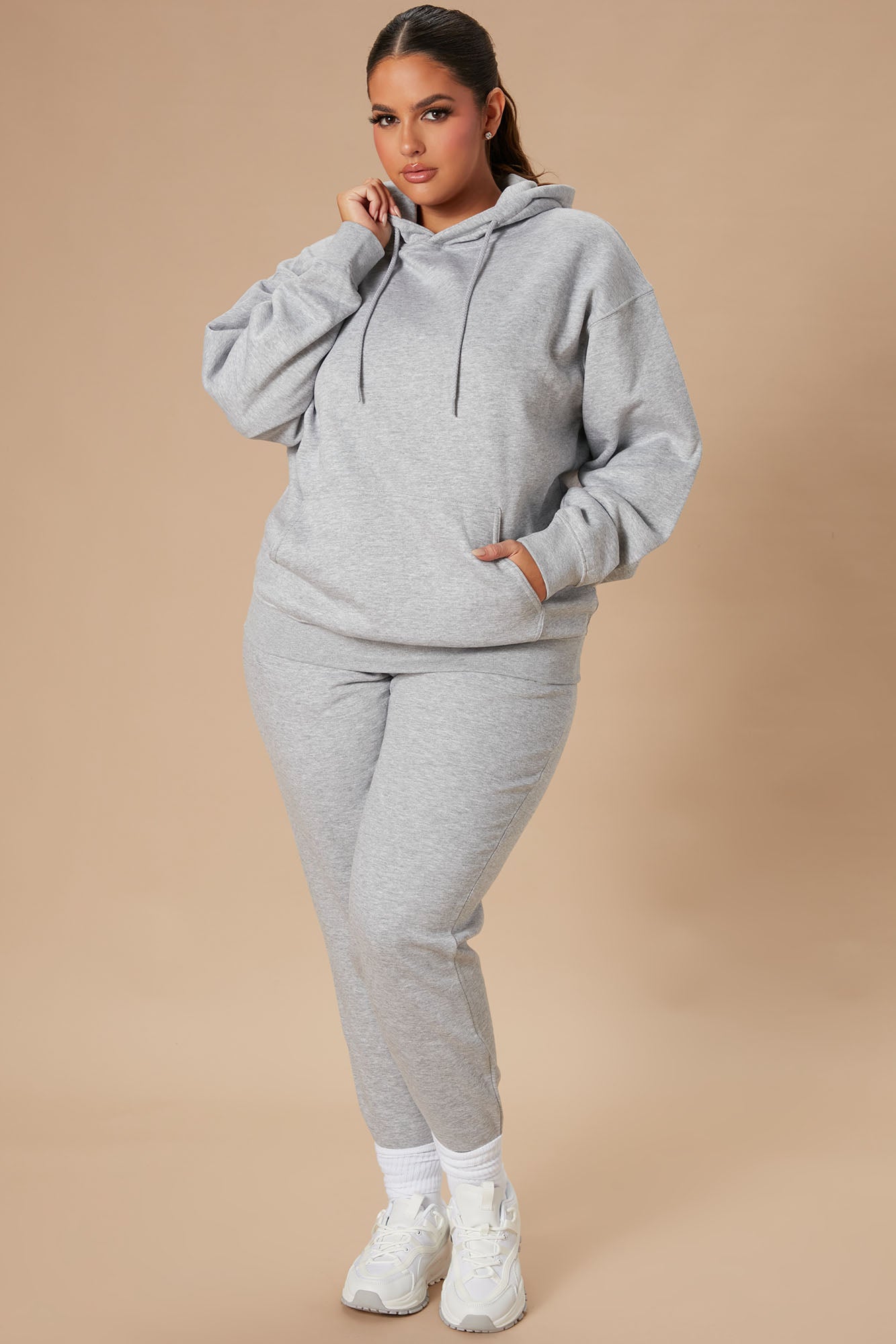 Stole Your Boyfriend's Oversized Hoodie - Heather Grey - Image 7