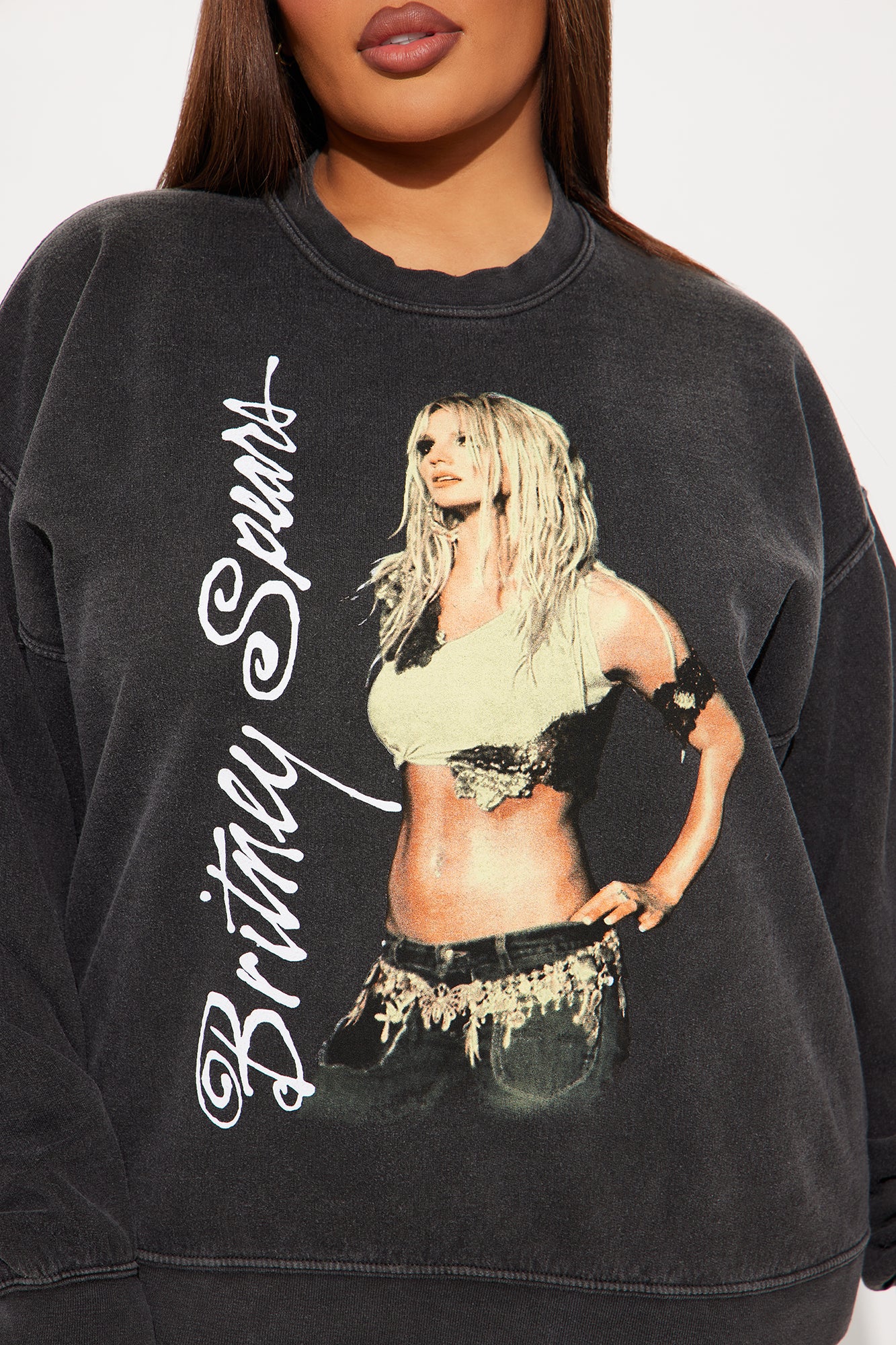 Britney Spears Slave 4 You Washed Sweatshirt - Black - Image 8
