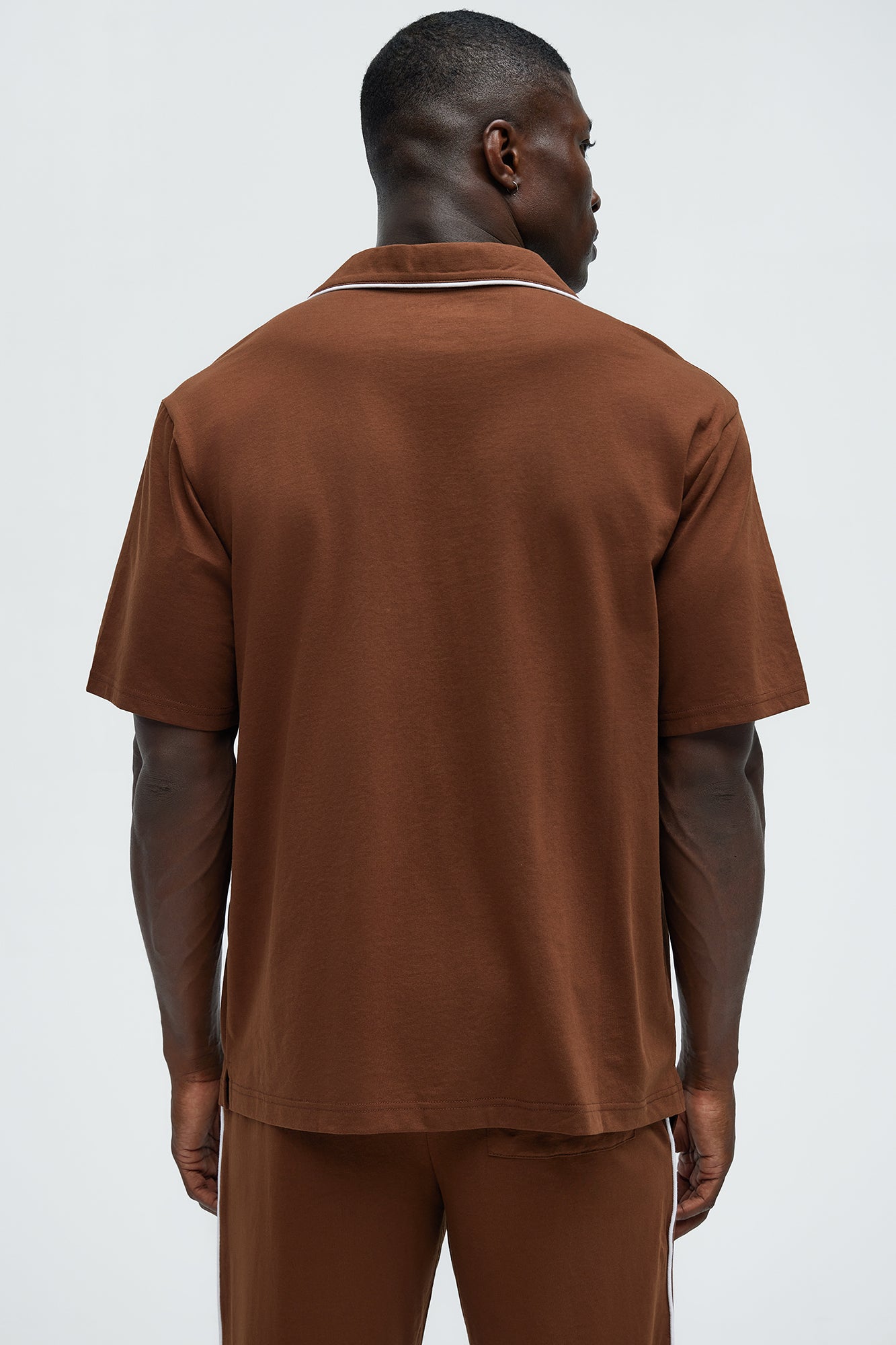Modern Relaxed Pajama Short Sleeve - Brown - Image 4