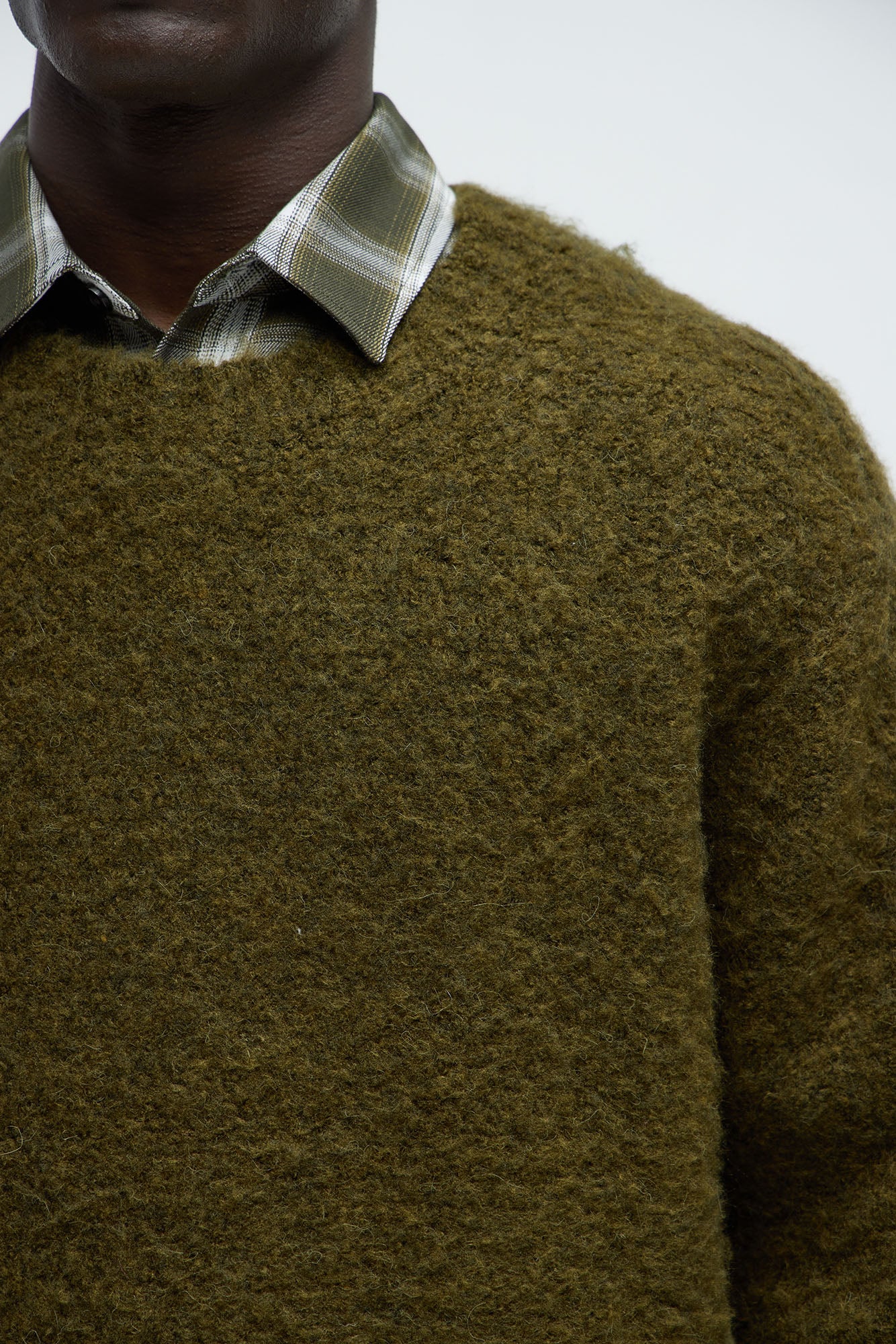 Always Here Crewneck Sweater - Olive - Image 4