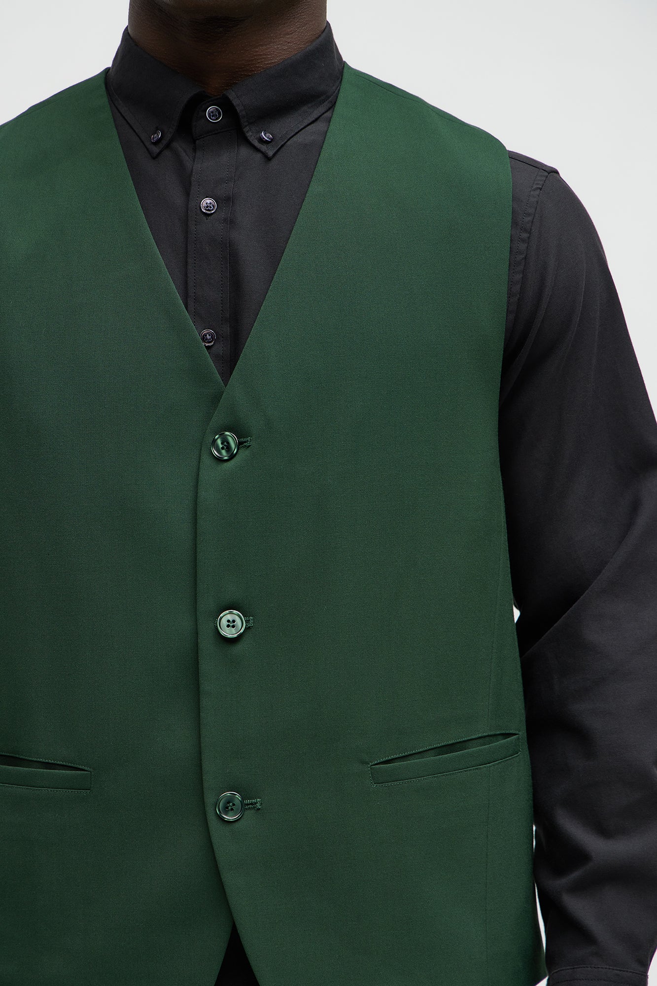 Modern Stretch Waistcoat - Green - Image 3