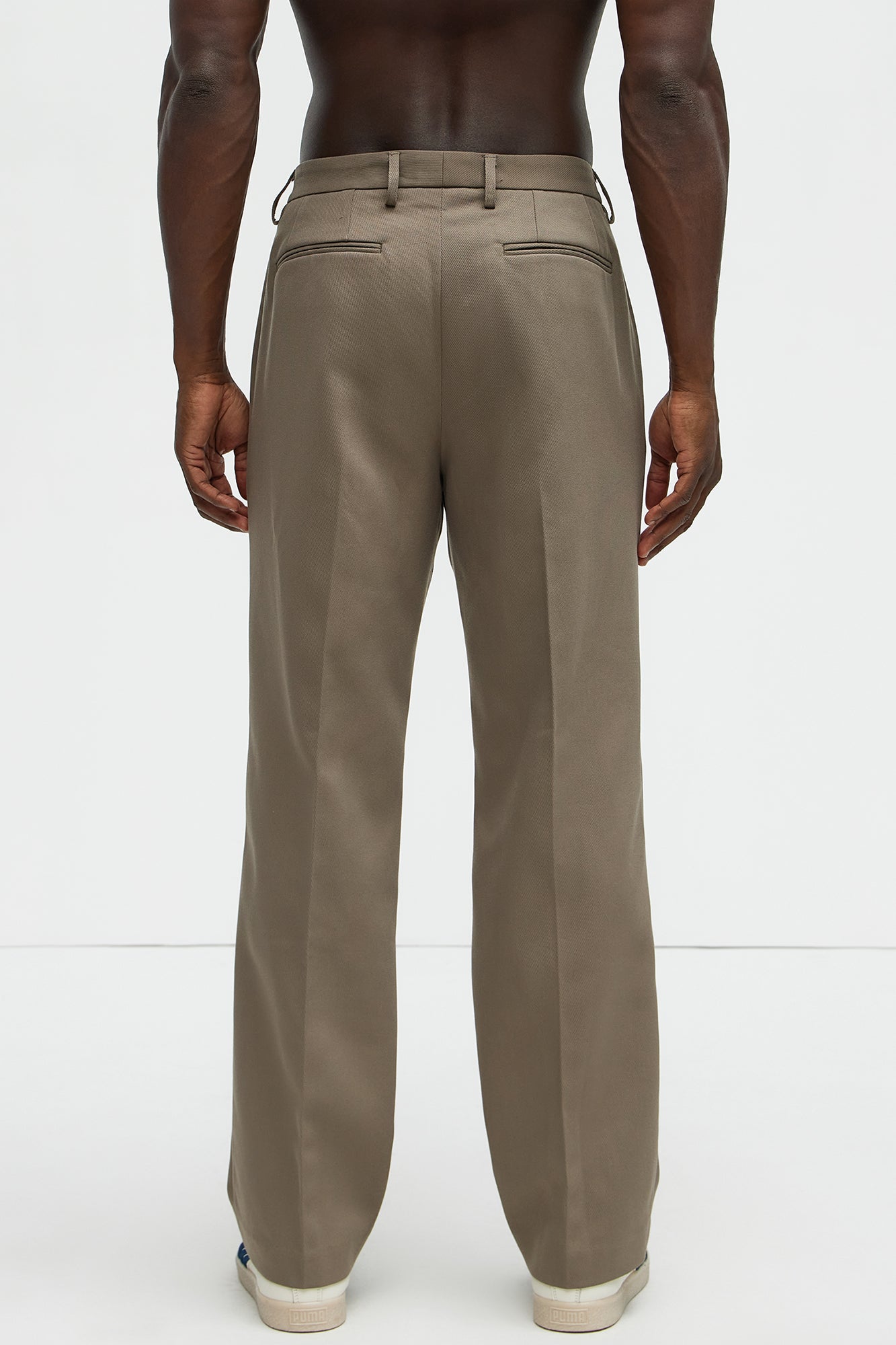 Kevin Twill Textured Straight Trousers - Brown - Image 6