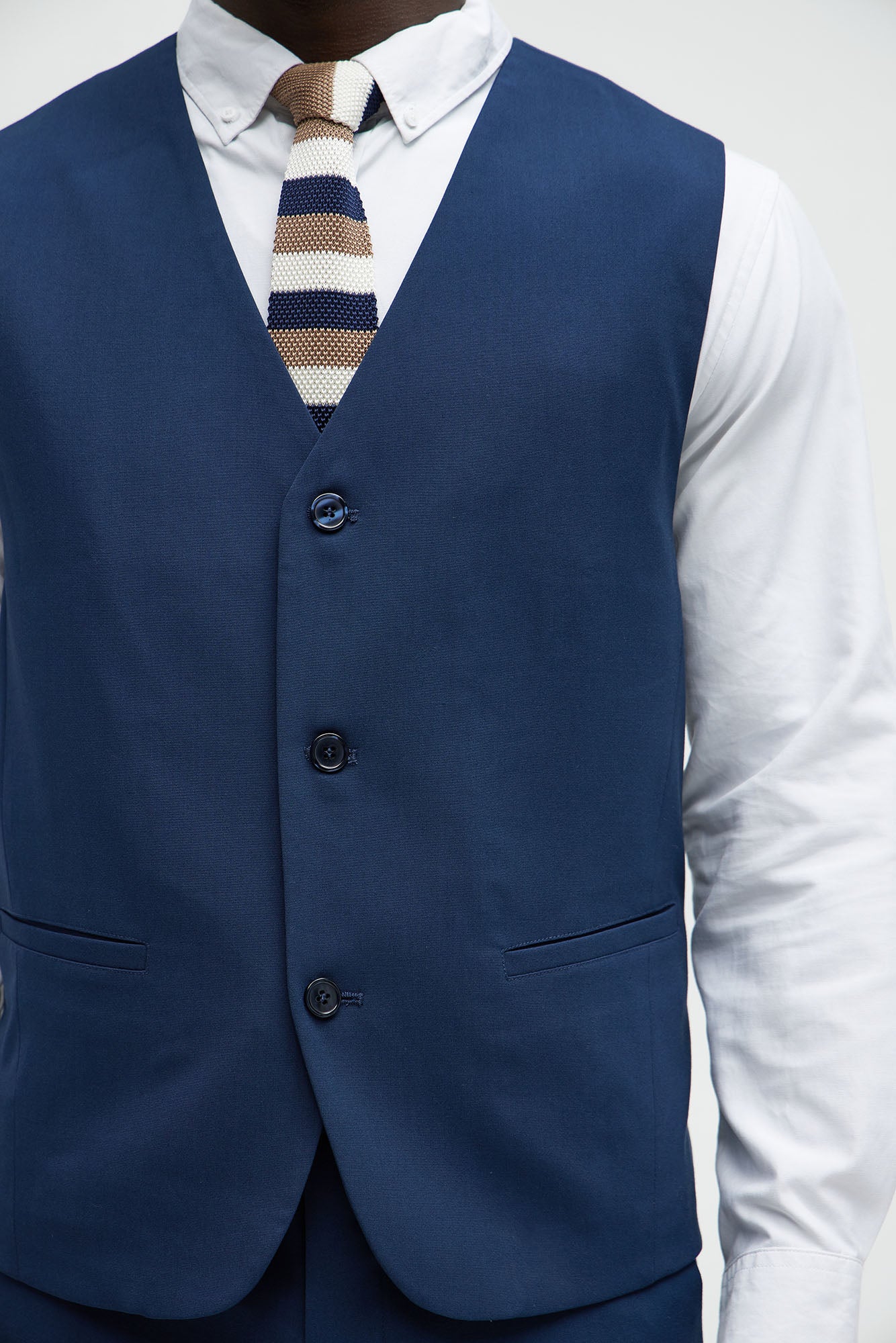 Modern Stretch Waistcoat - Navy - Image 3