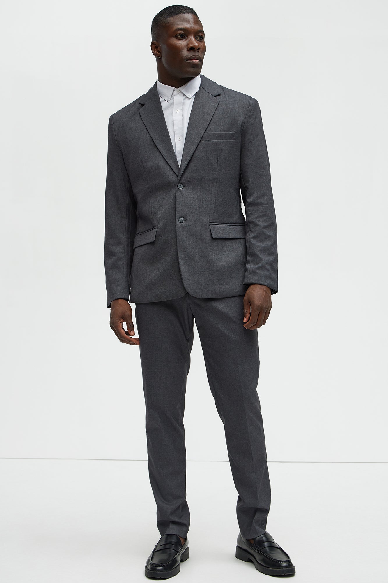 The Modern Stretch Slim Trouser - Charcoal - Image 3