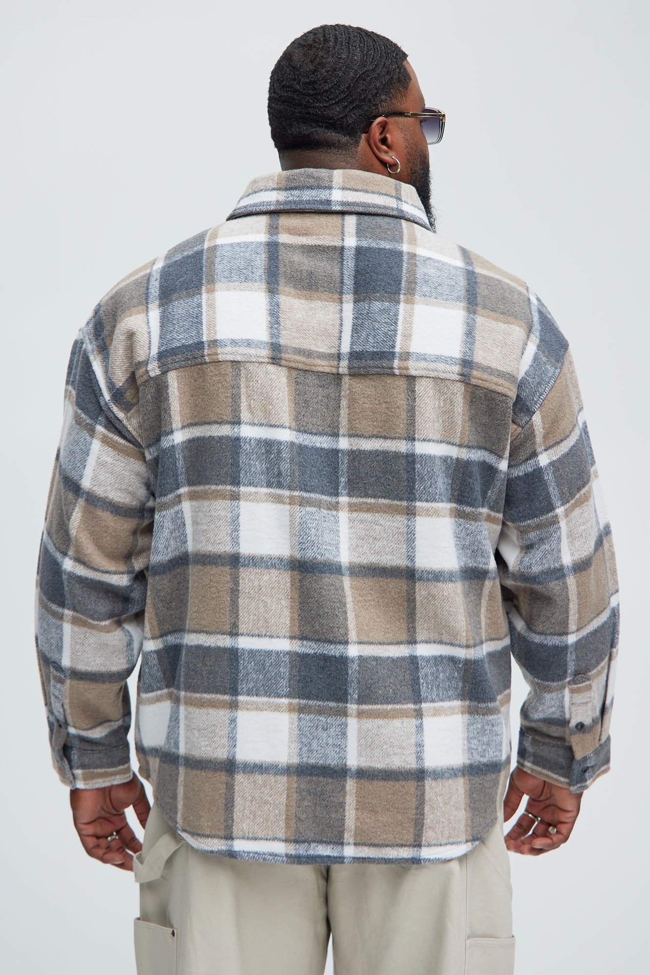 Wanted Plaid Shacket - Tan/Multi - Image 10