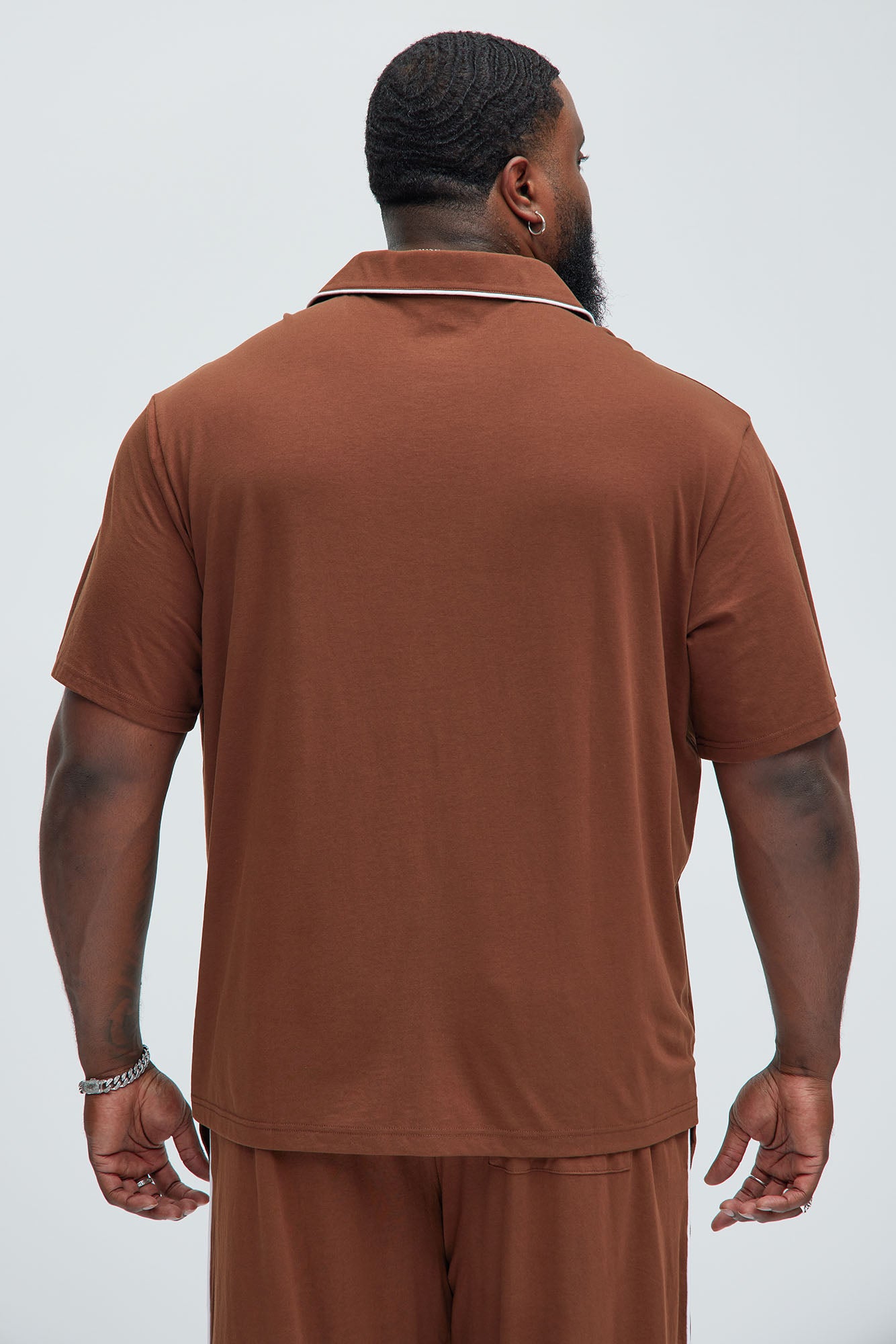 Modern Relaxed Pajama Short Sleeve - Brown - Image 7