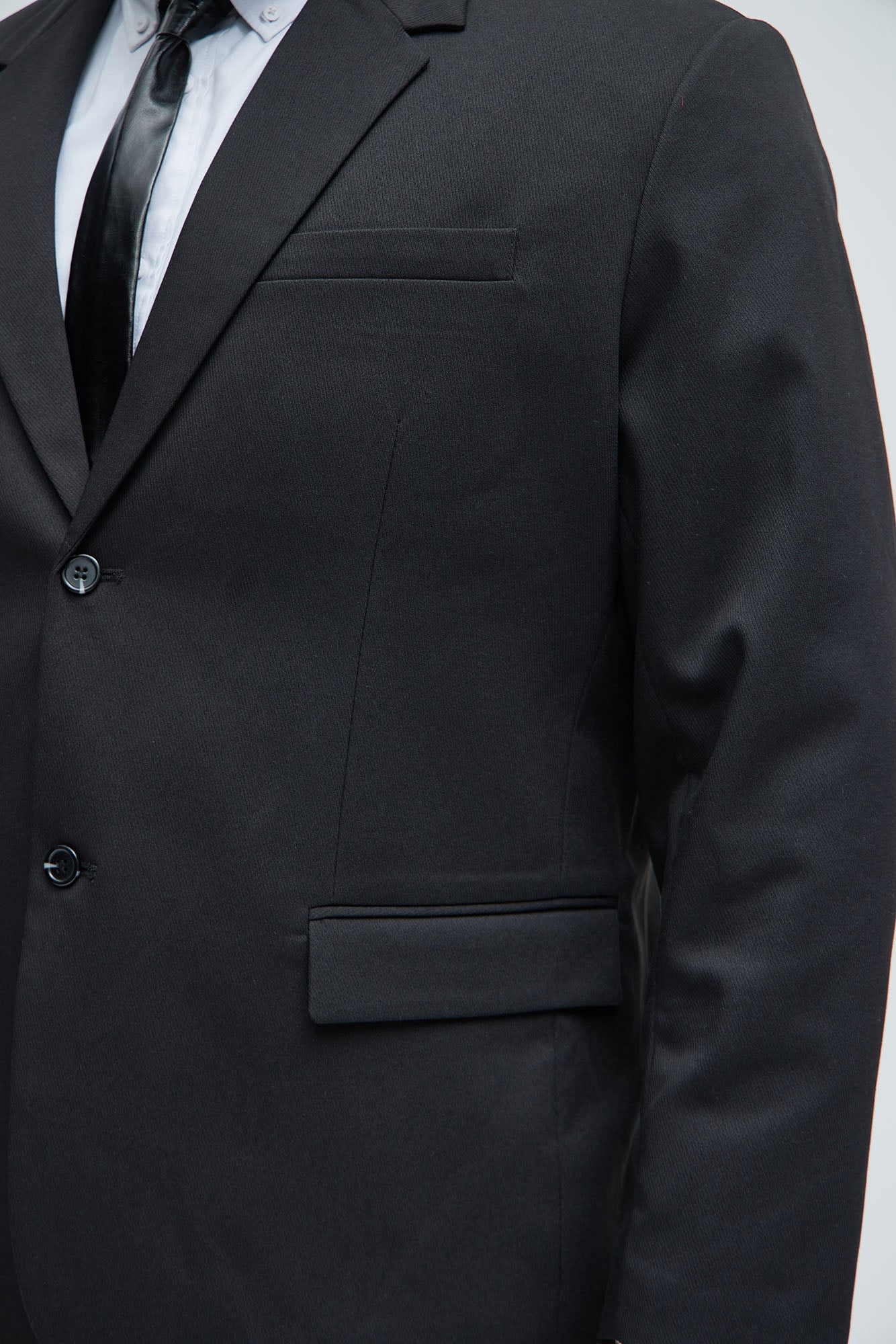 Kevin Twill Textured Blazer - Black - Image 7