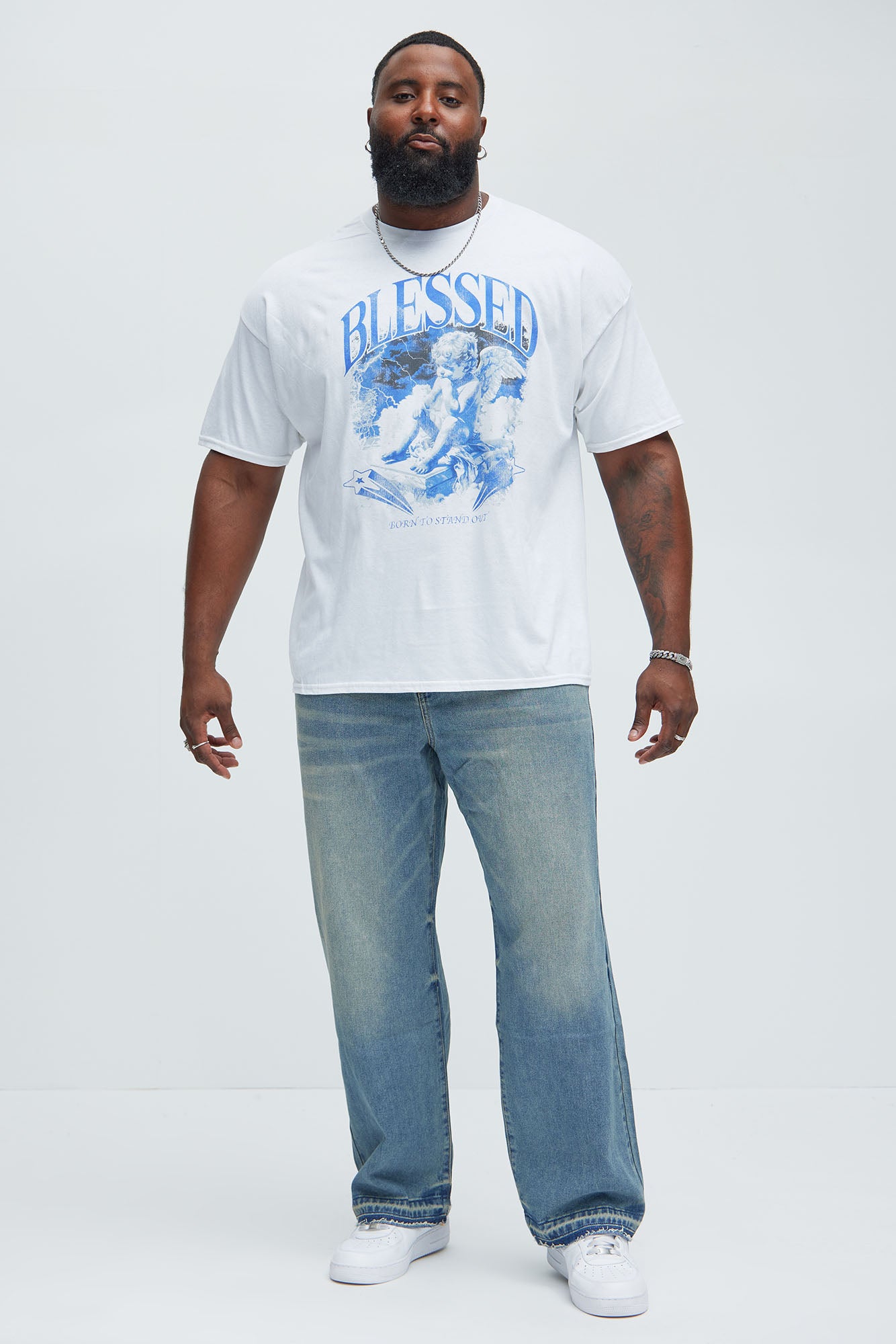 Born To Stand Out Short Sleeve Tee - White - Image 4