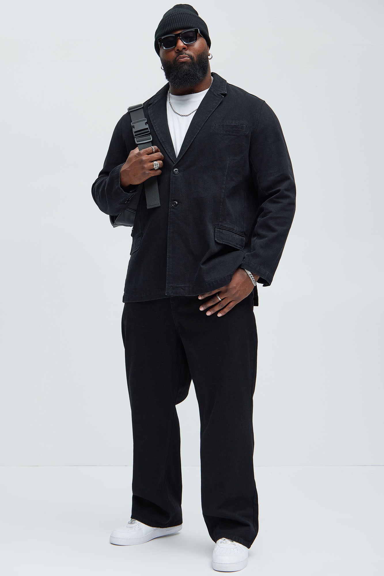 Belle Denim Blazer - Black - Image 6