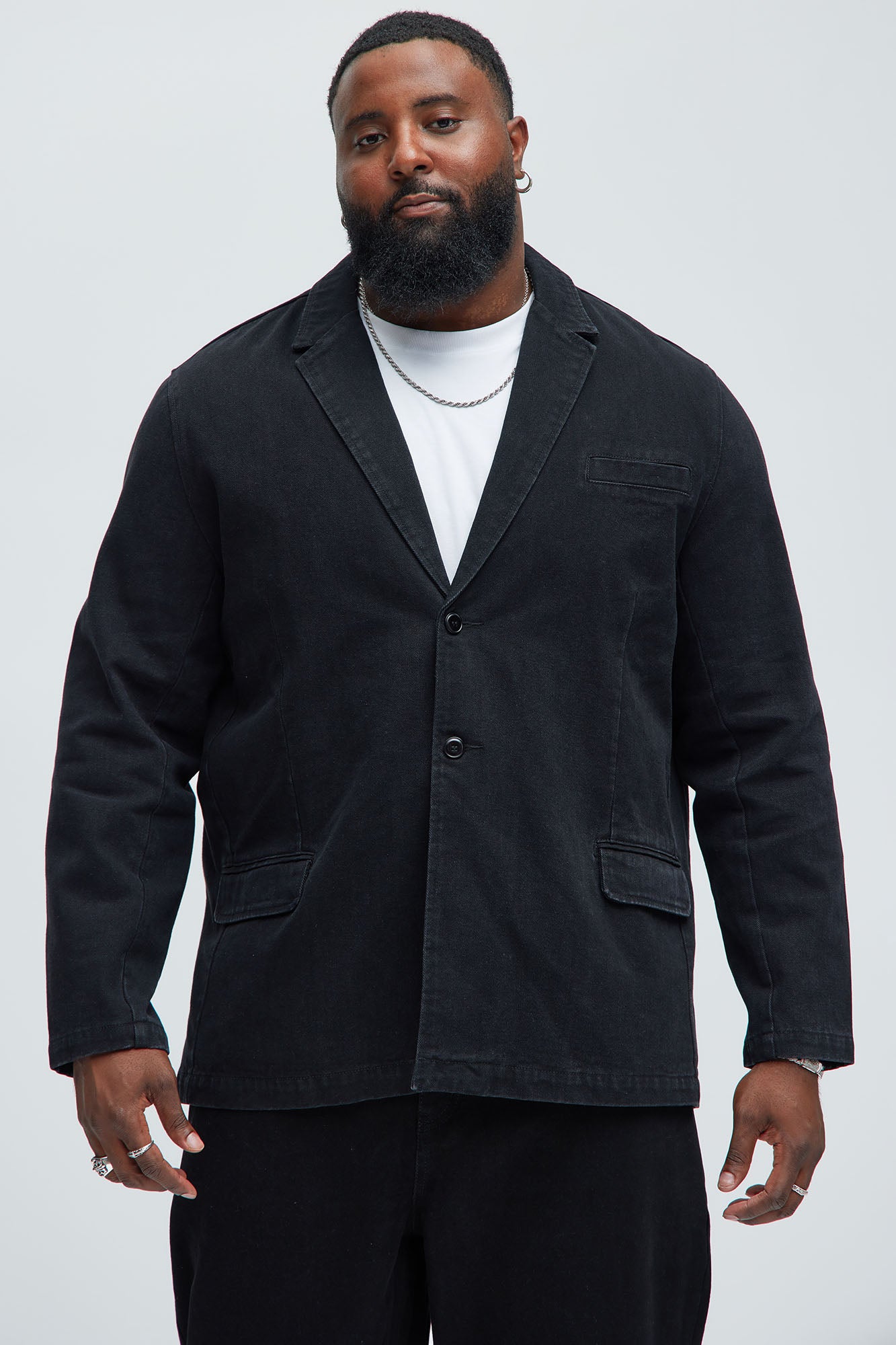 Belle Denim Blazer - Black - Image 5