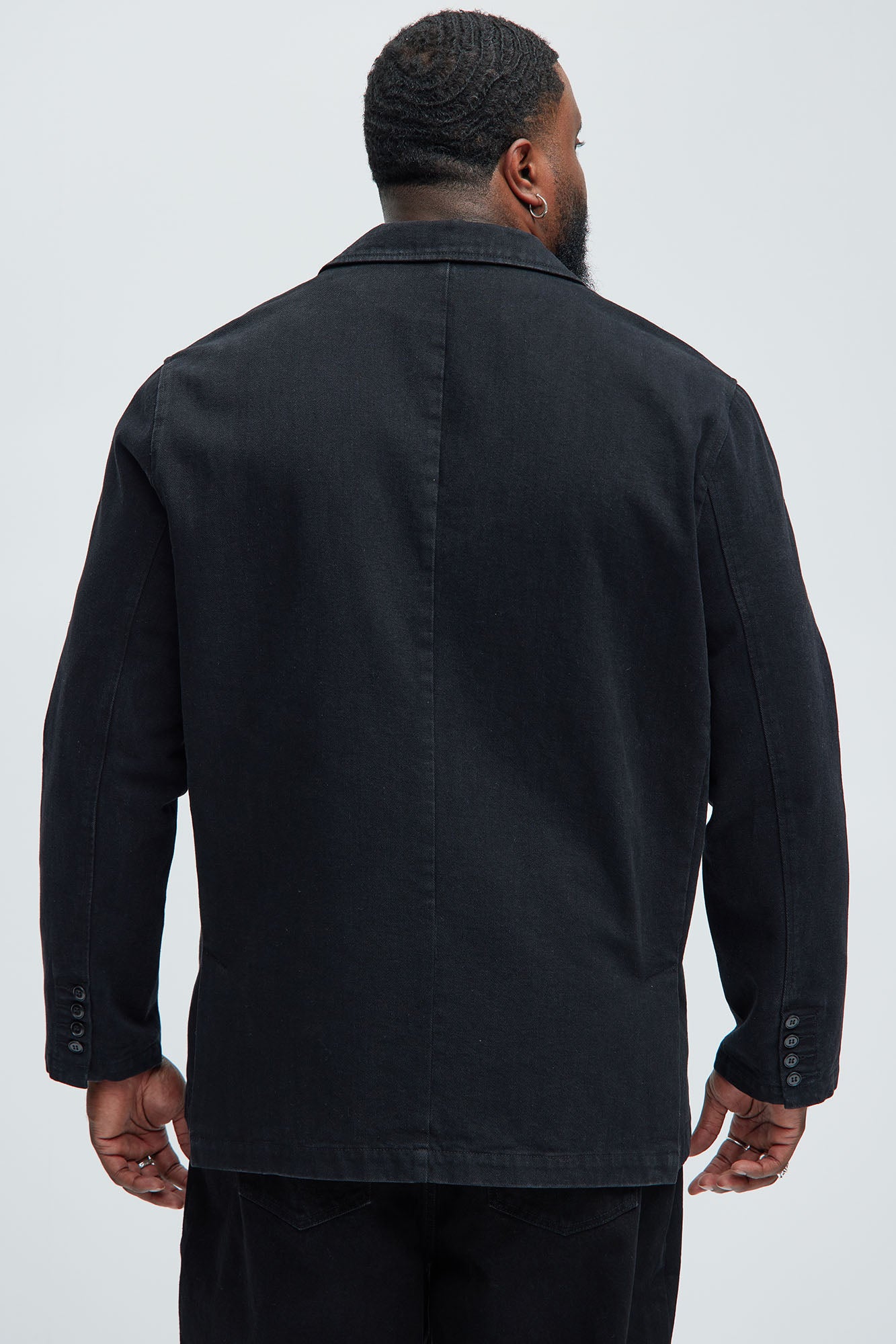 Belle Denim Blazer - Black - Image 8