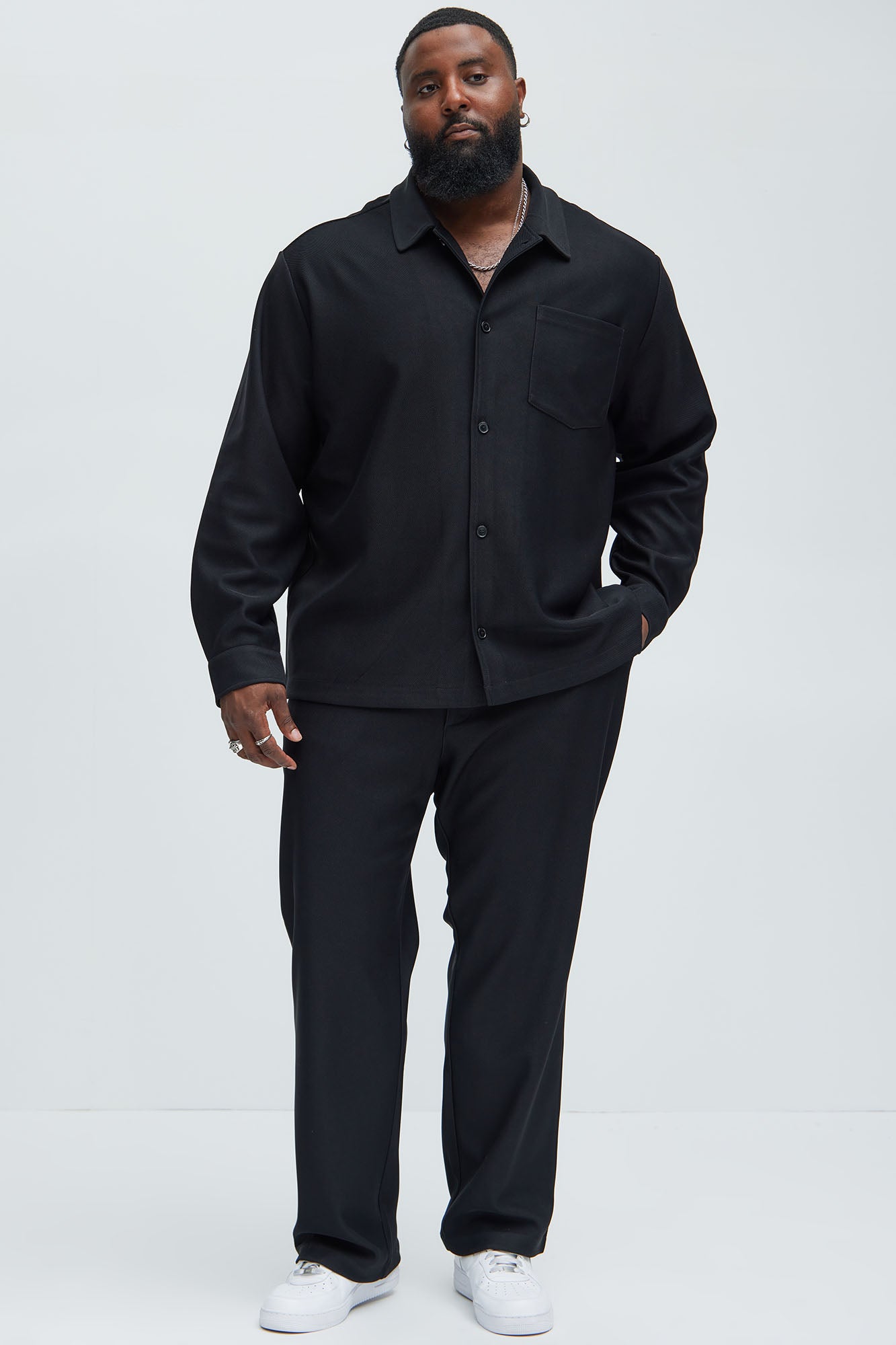 Turner Pocket Button Up Shirt - Black - Image 6