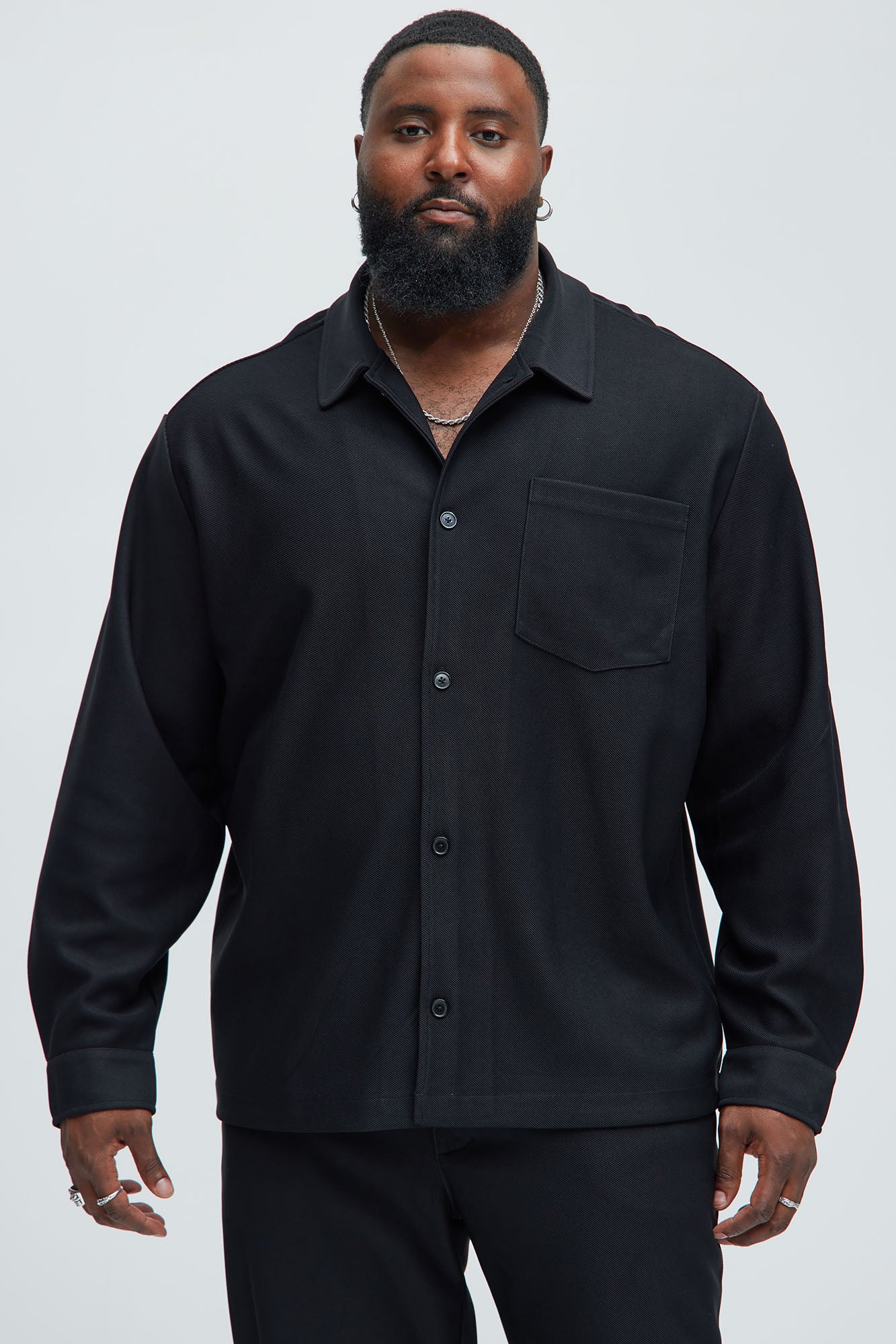 Turner Pocket Button Up Shirt - Black - Image 5