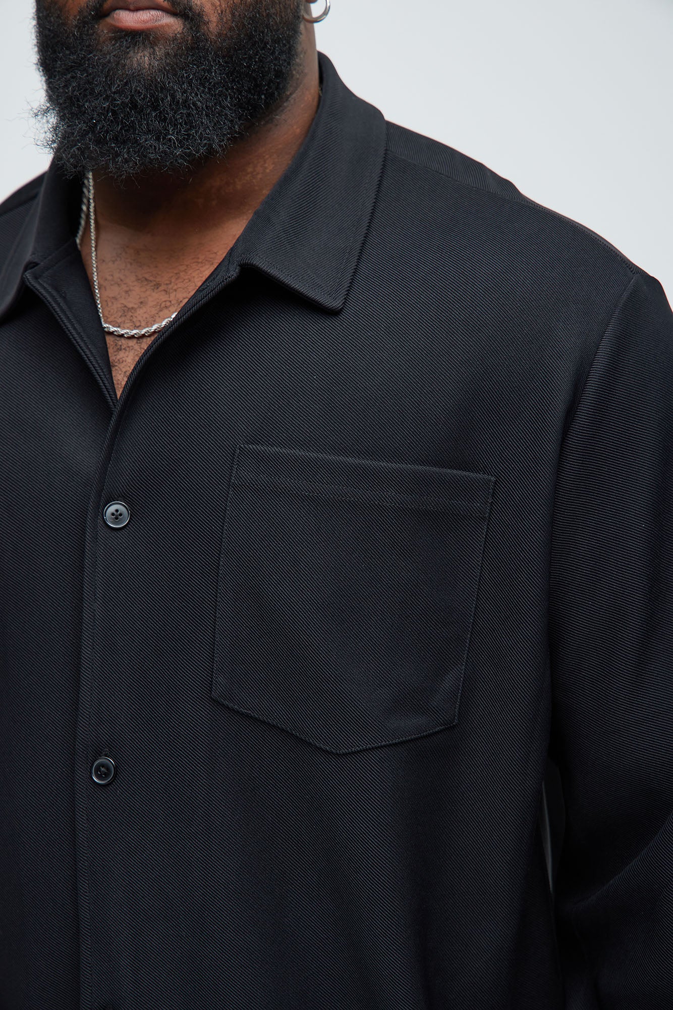 Turner Pocket Button Up Shirt - Black - Image 7