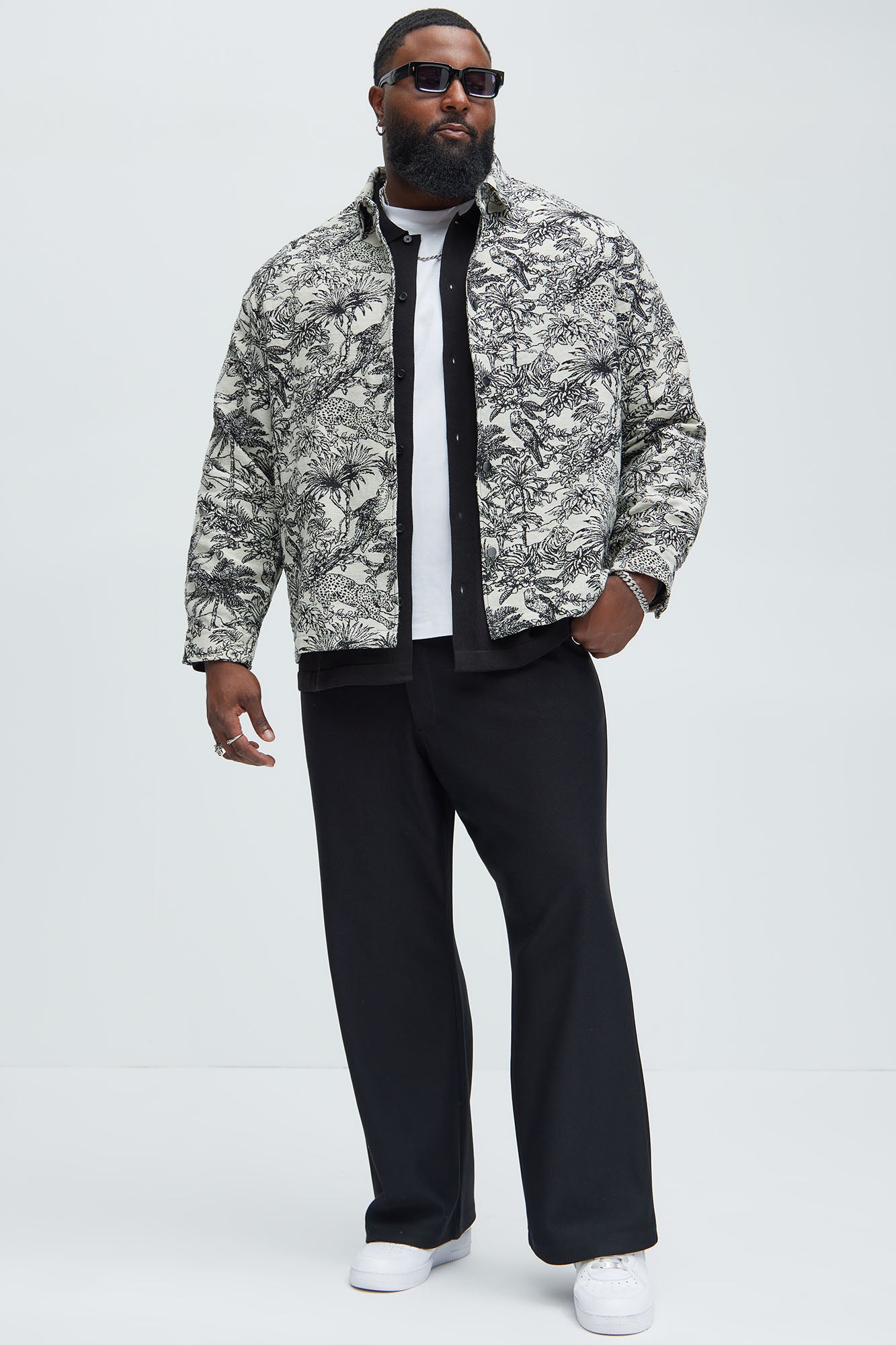 Even Better Tapestry Button Up Shirt - Black/combo - Image 6