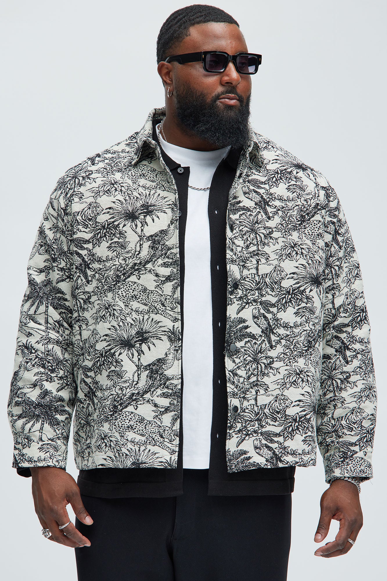 Even Better Tapestry Button Up Shirt - Black/combo - Image 5