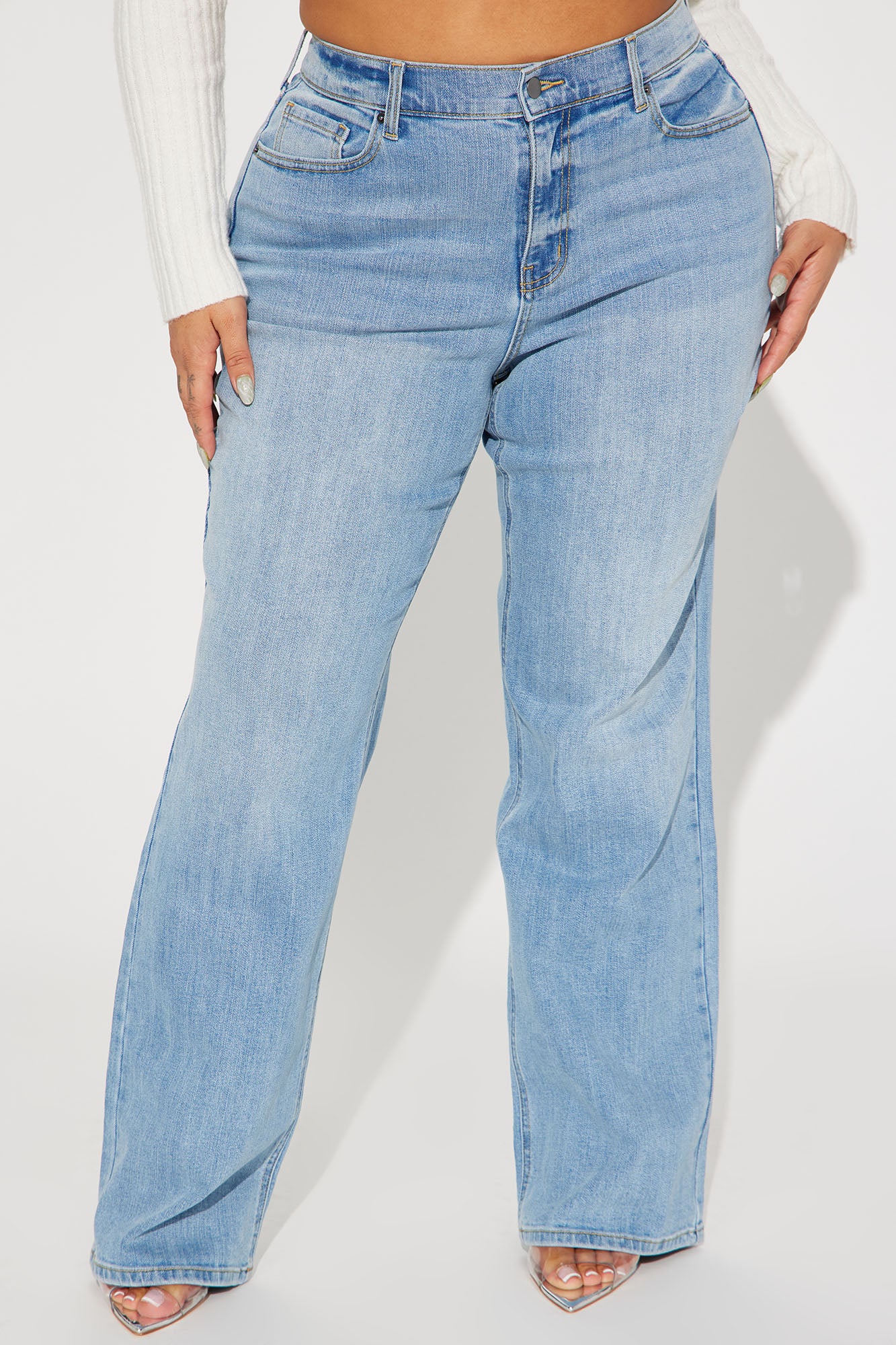 Be Authentic Slouchy Stretch Straight Leg Jeans - Vintage Wash - Image 5